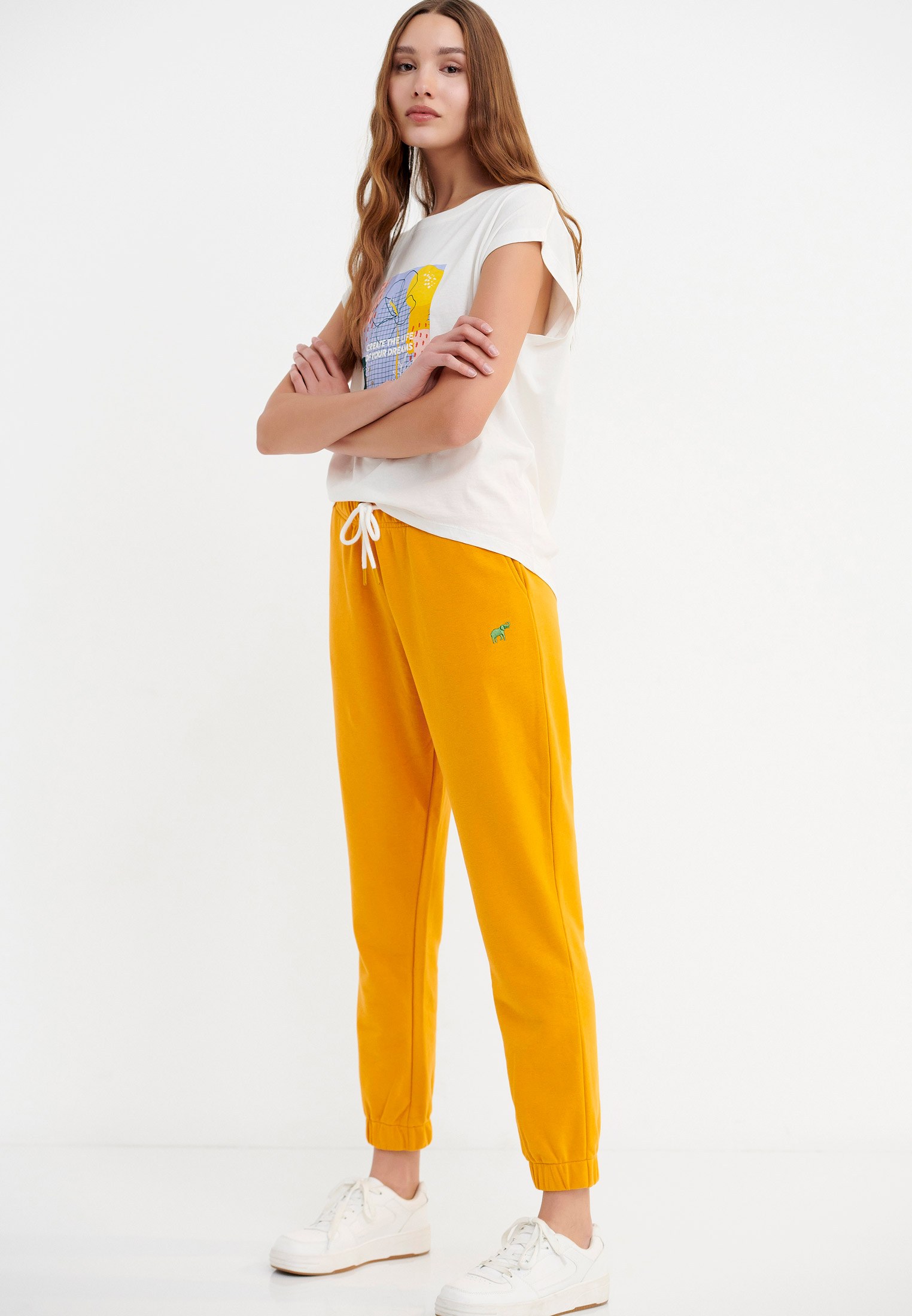 Women's Trousers Funky Buddha Gold