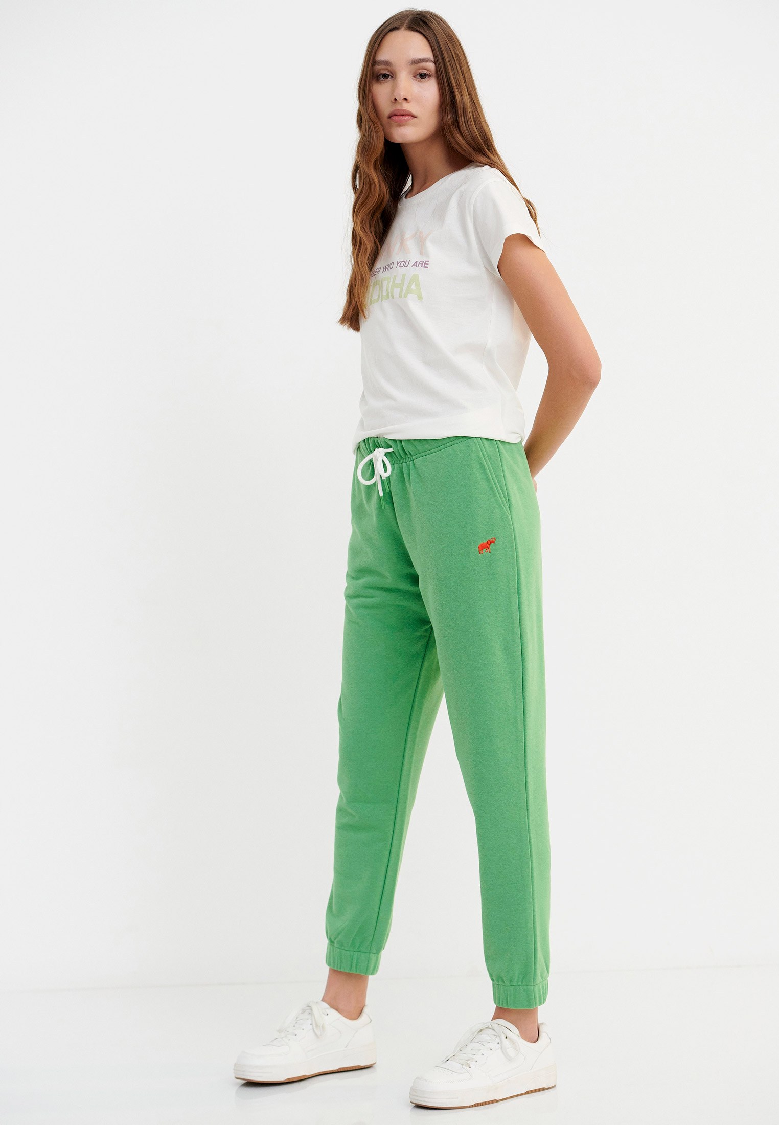 Women's Trousers Funky Buddha Green