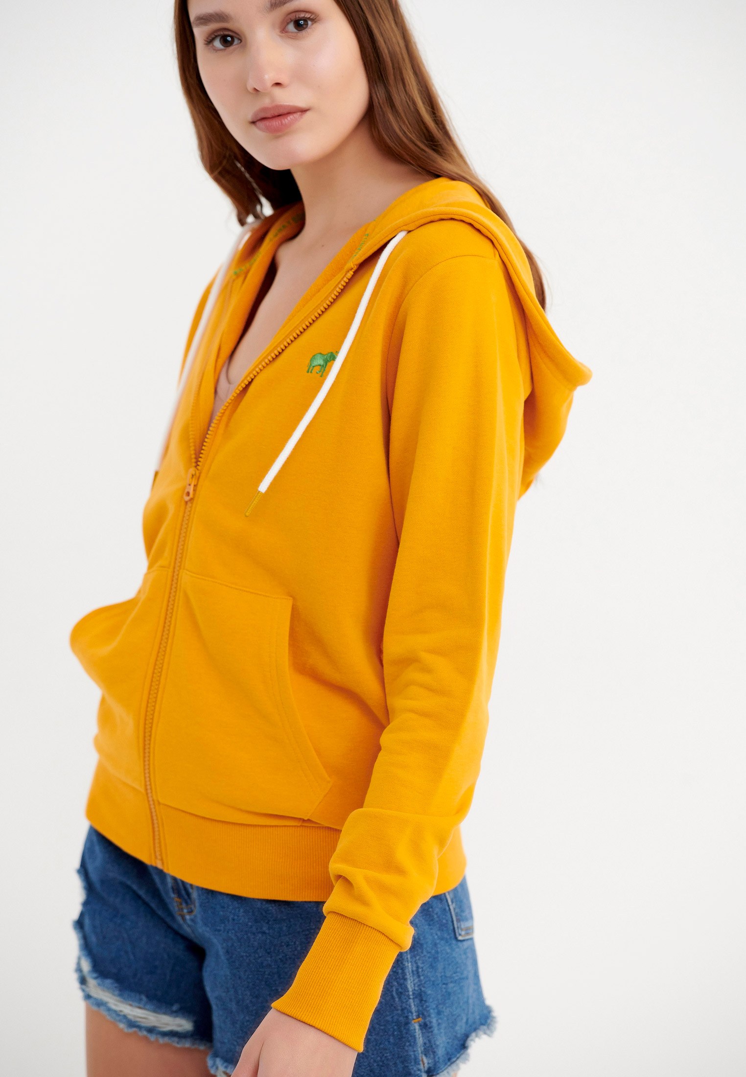 Ζακέτα φούτερ με κεντητό logo φωτογραφία