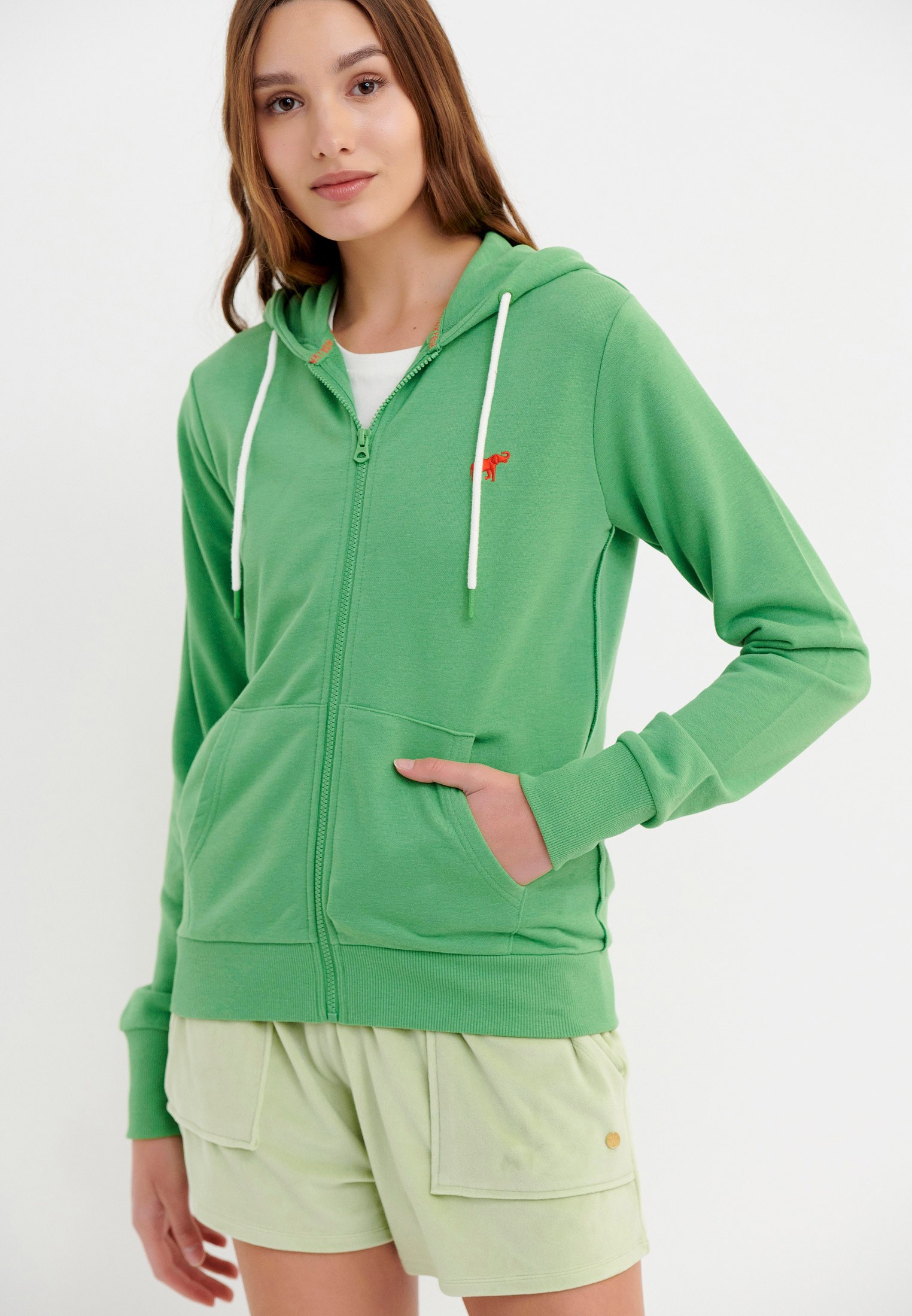 Ζακέτα φούτερ με κεντητό logo φωτογραφία