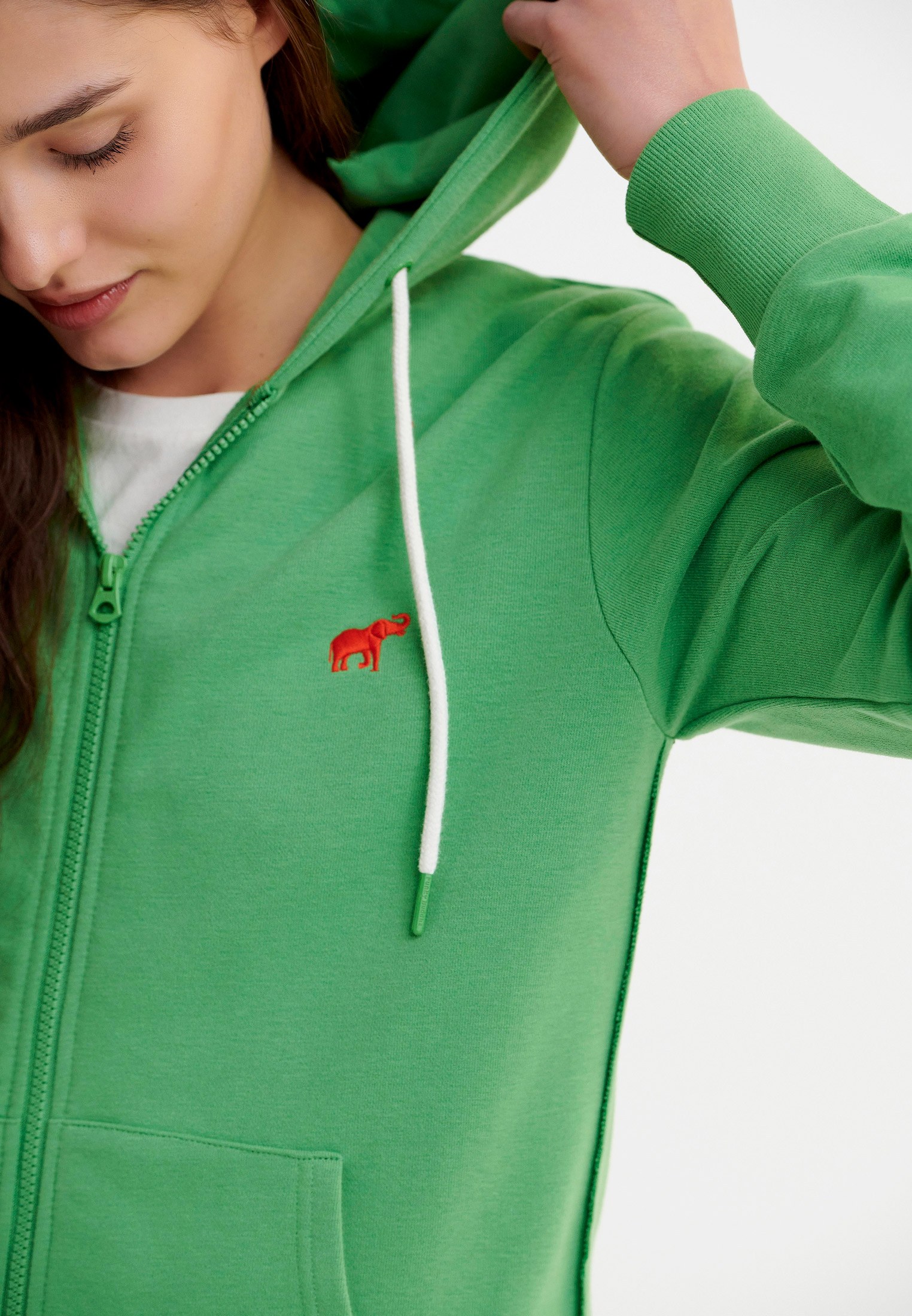 Ζακέτα φούτερ με κεντητό logo φωτογραφία