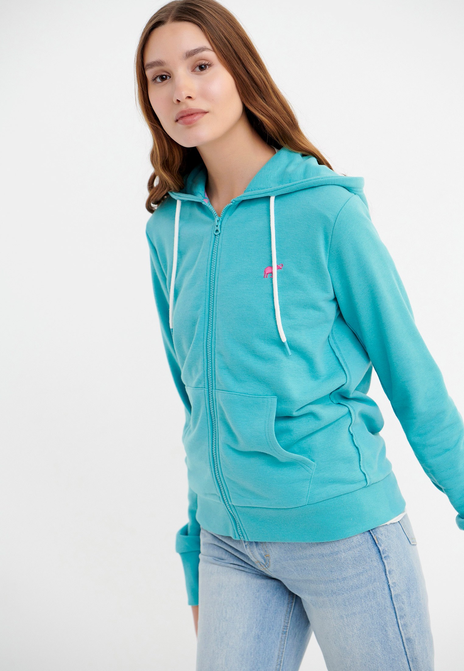 Ζακέτα φούτερ με κεντητό logo φωτογραφία