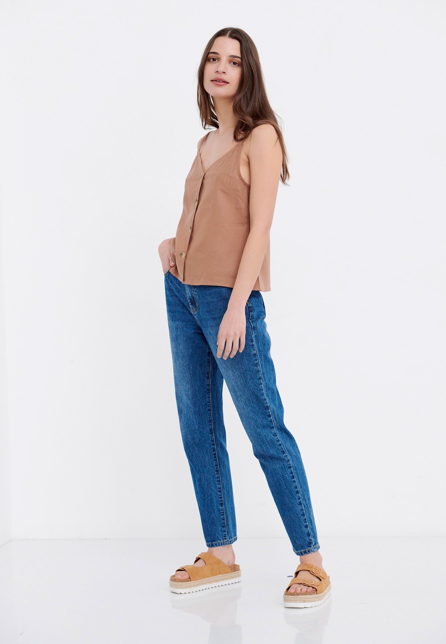 Women's Blouses Funky Buddha Brown