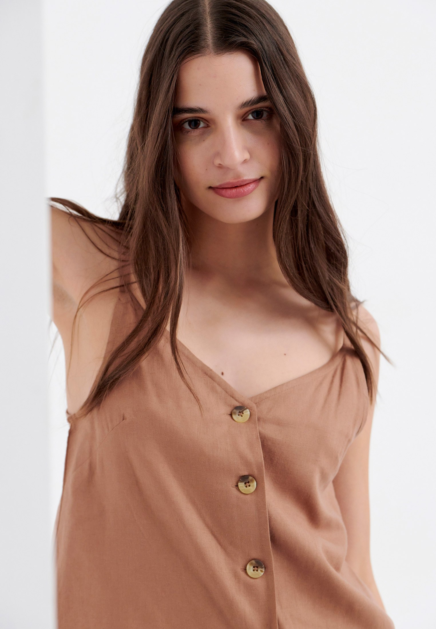 Women's Blouses Funky Buddha Brown