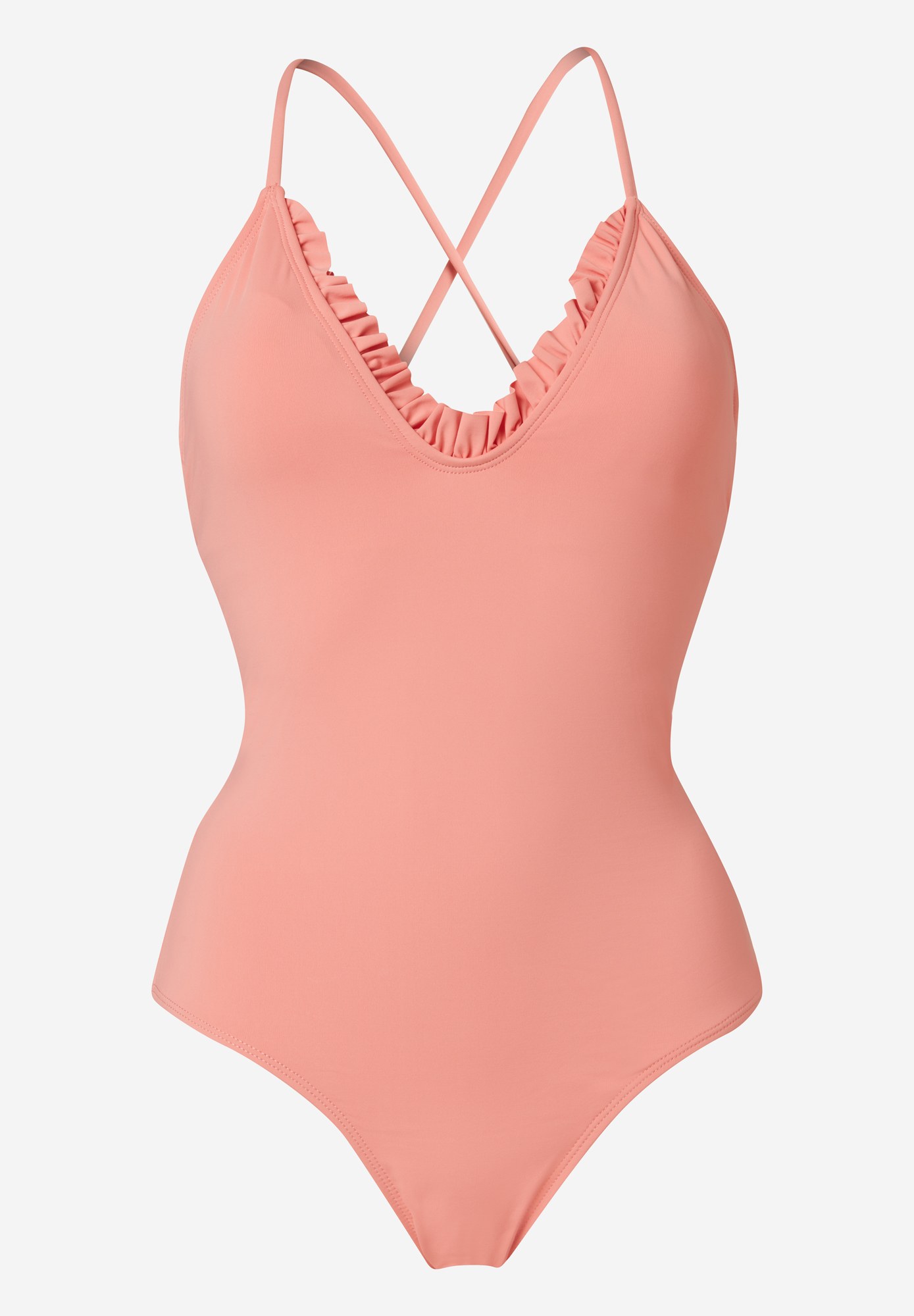 Ολόσωμο μαγιό με βολάν φωτογραφία