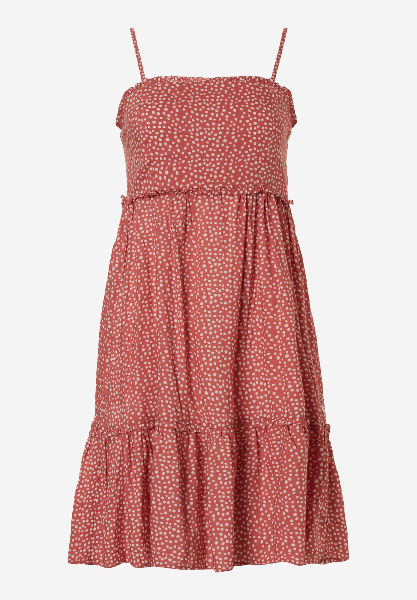 Εμπριμέ μίνι φόρεμα με τιράντες φωτογραφία