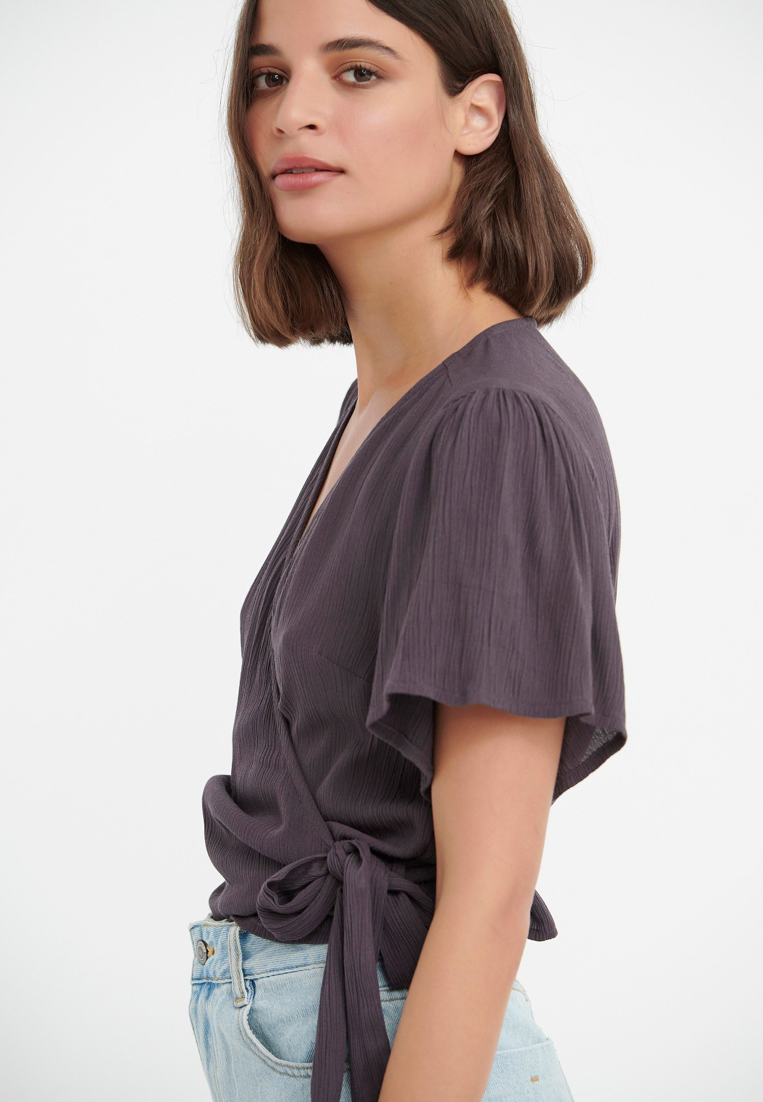 Women's Blouses Funky Buddha Gray