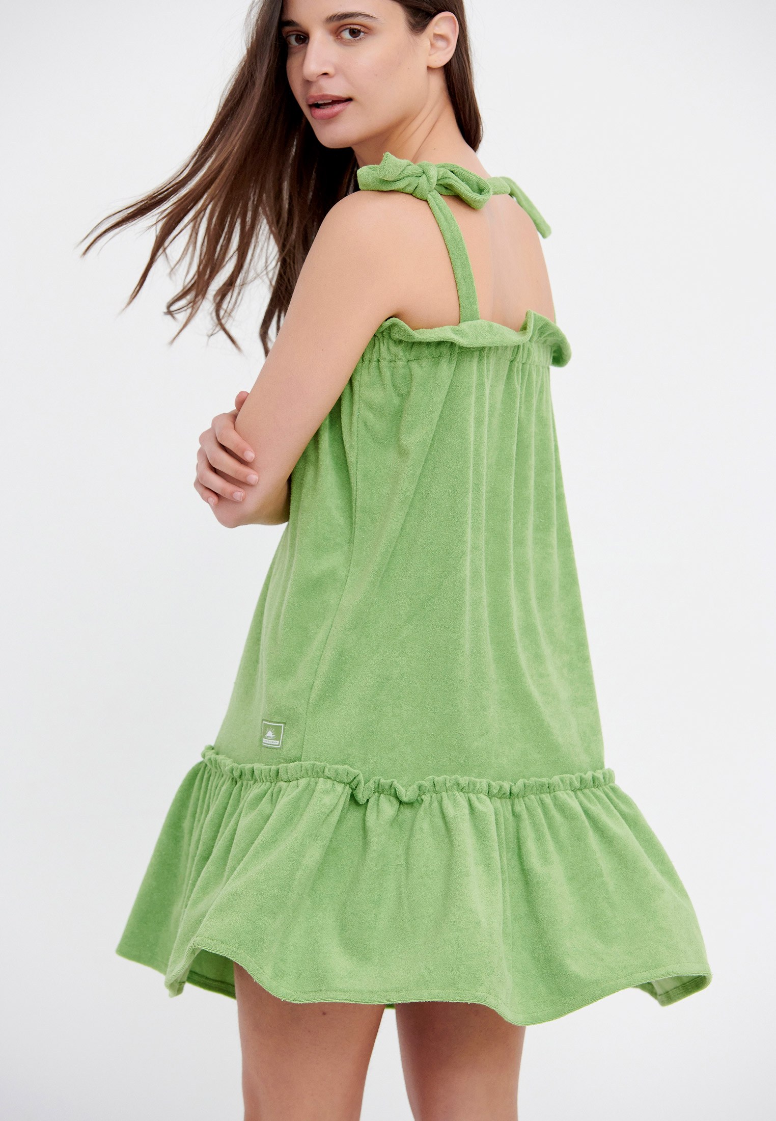 Μίνι φόρεμα σε πετσετέ ύφασμα φωτογραφία