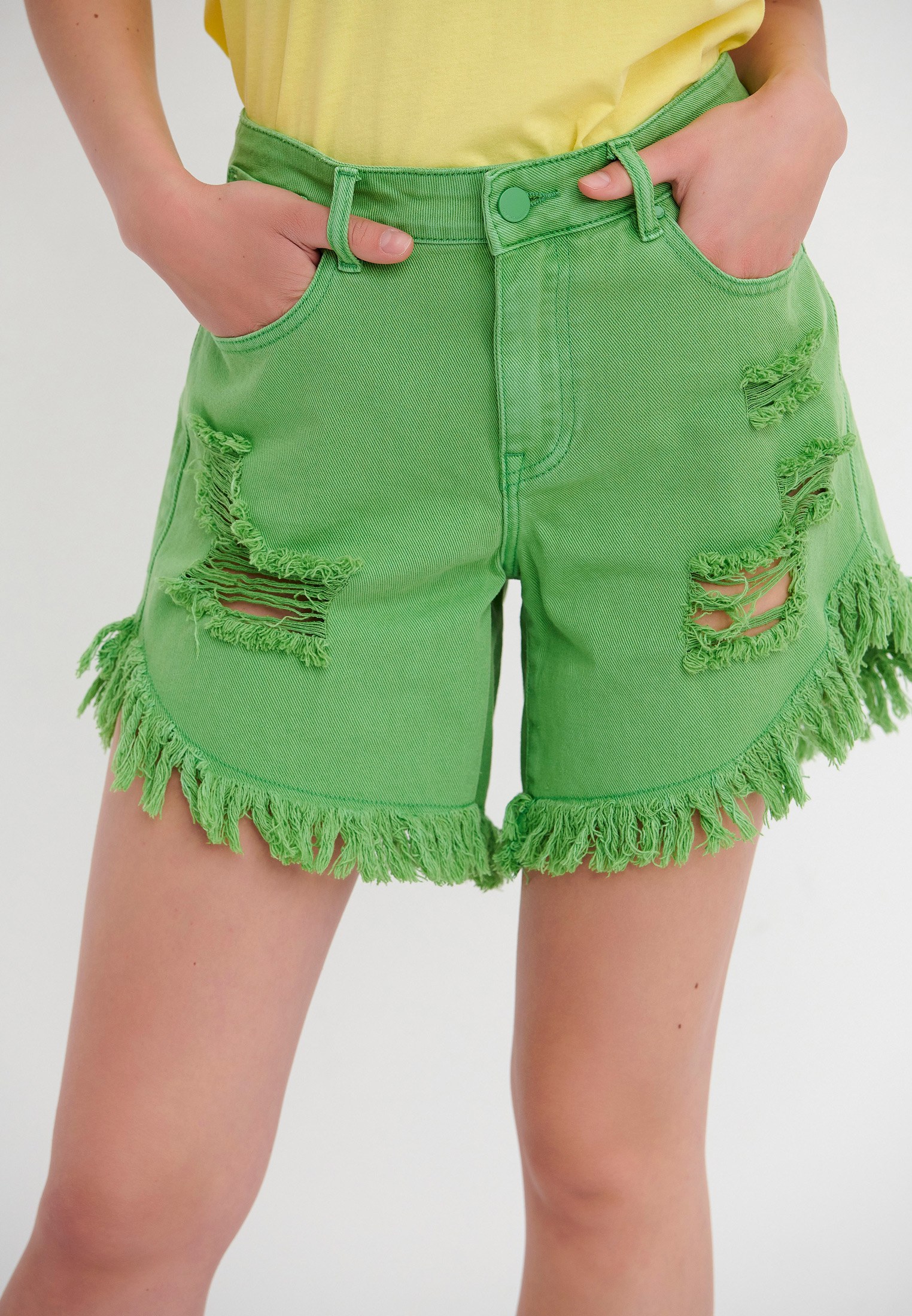 Women's Shorts Funky Buddha Green