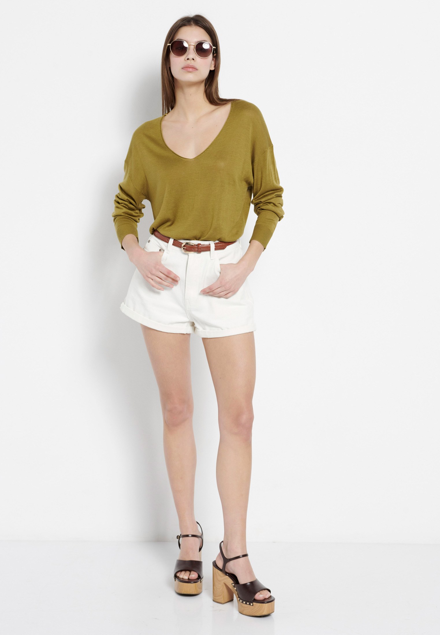Women's Knitwear Funky Buddha Olive