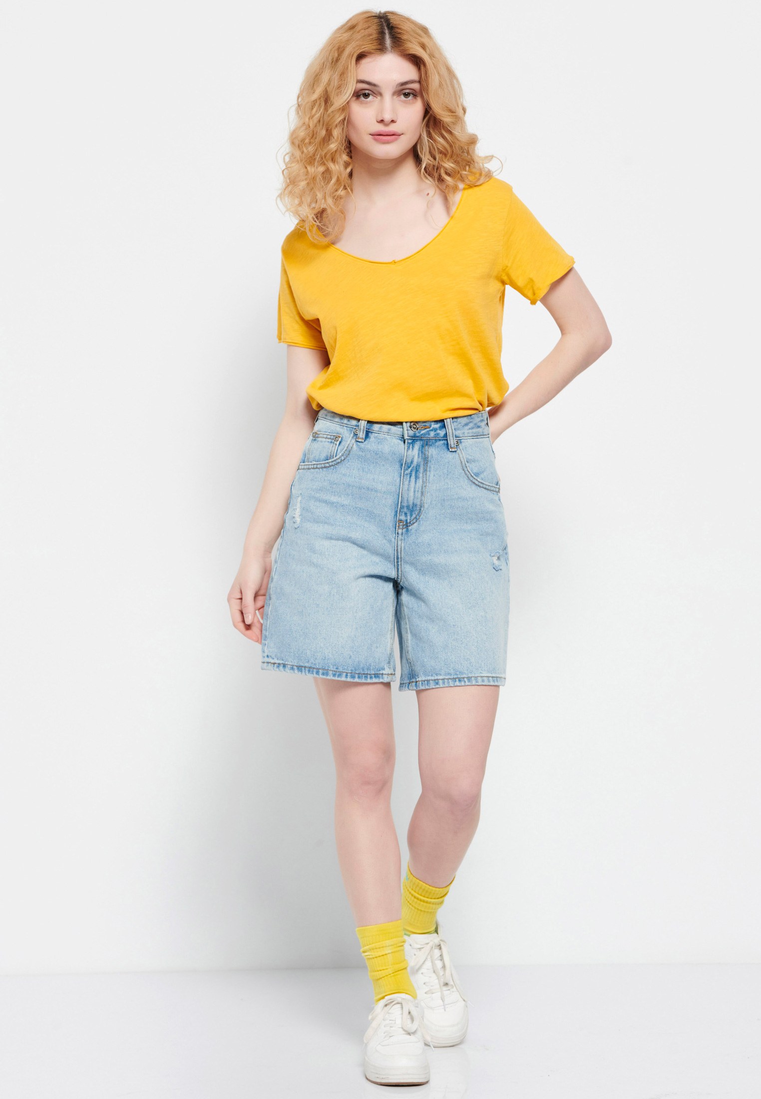 Women's T-Shirts Funky Buddha Yellow