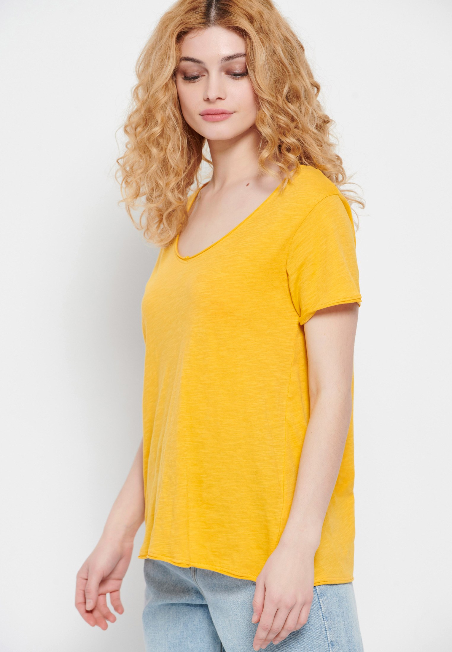 Women's T-Shirts Funky Buddha Yellow
