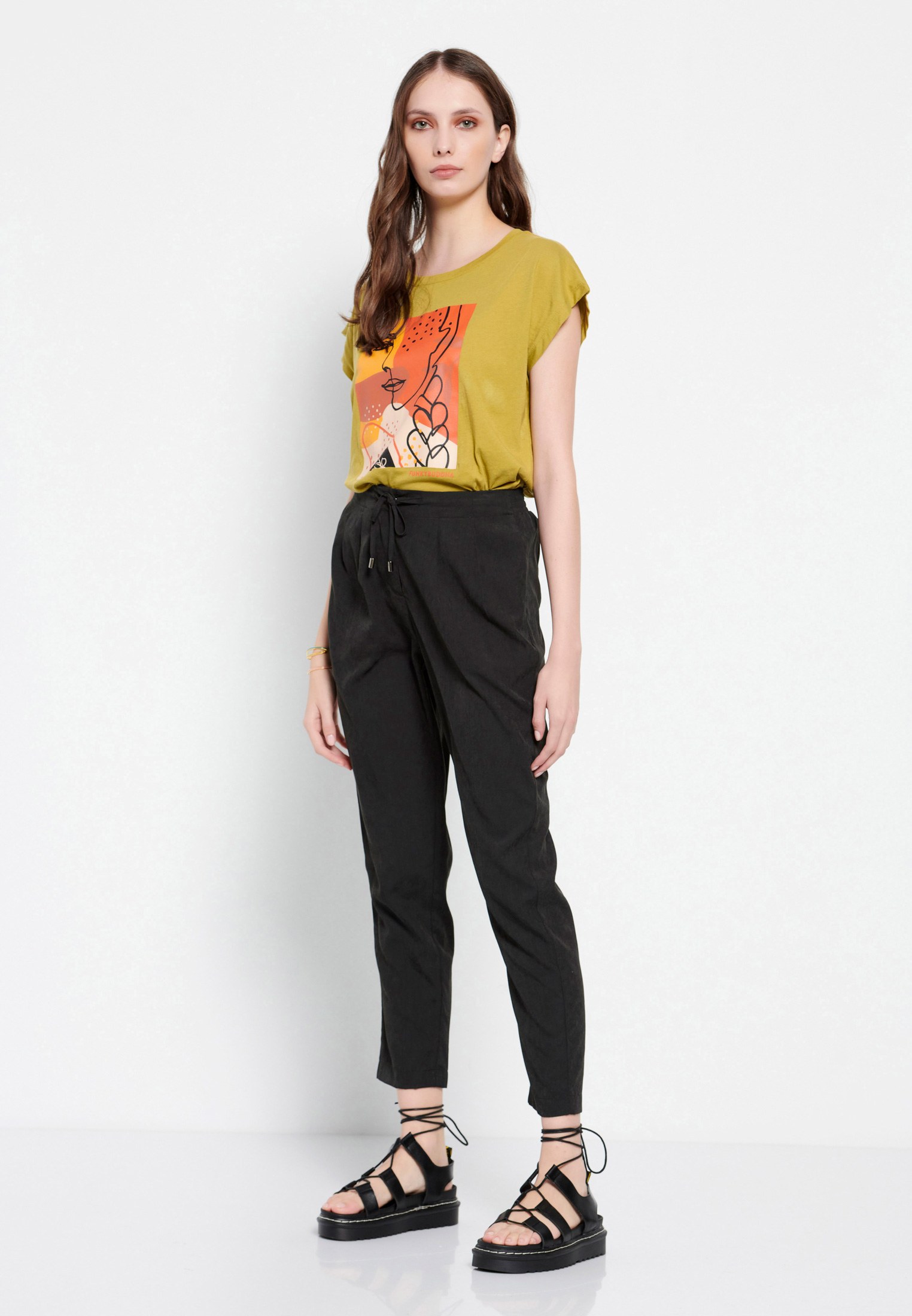 Women's Trousers Funky Buddha Black