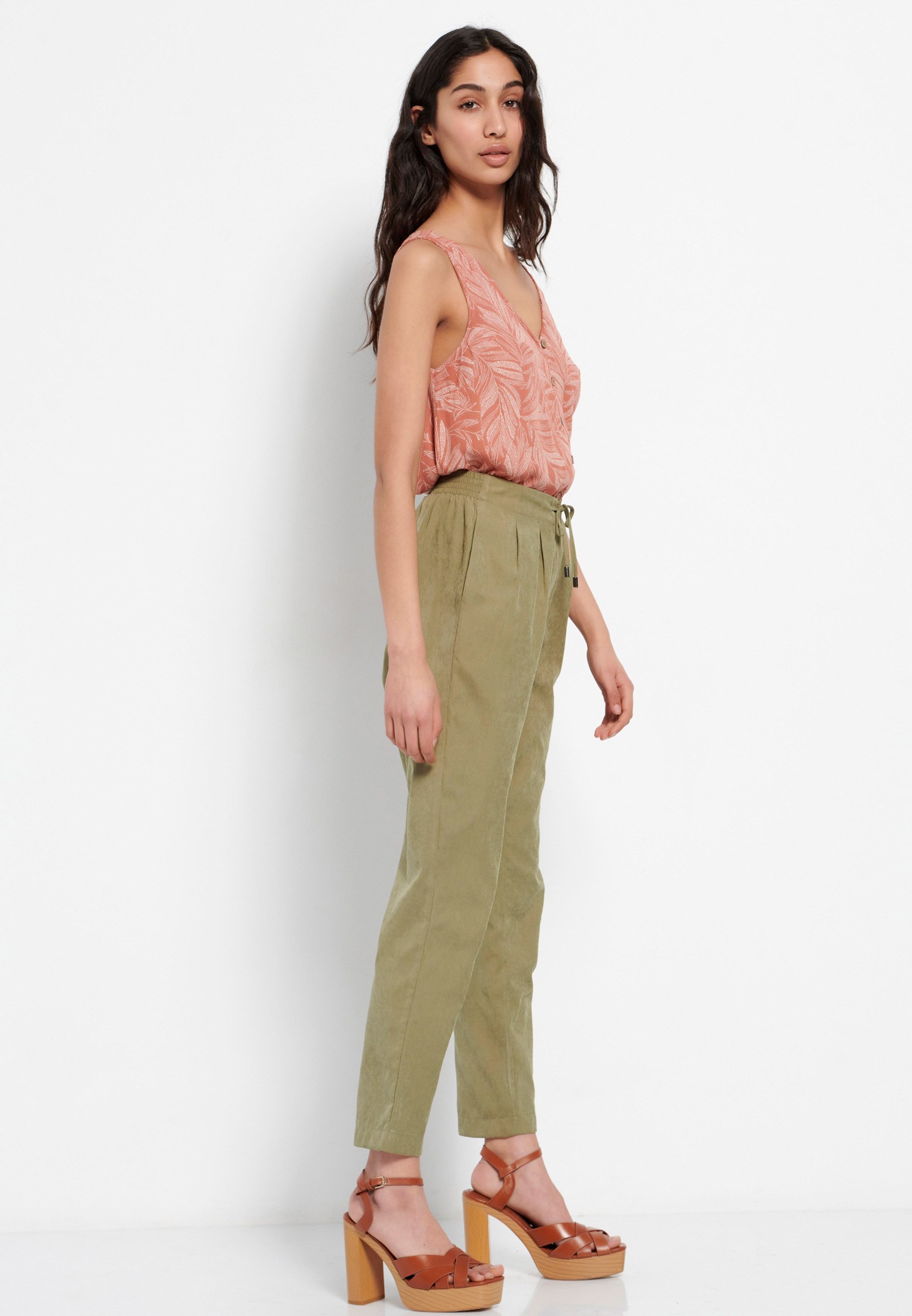 Women's Trousers Funky Buddha Olive