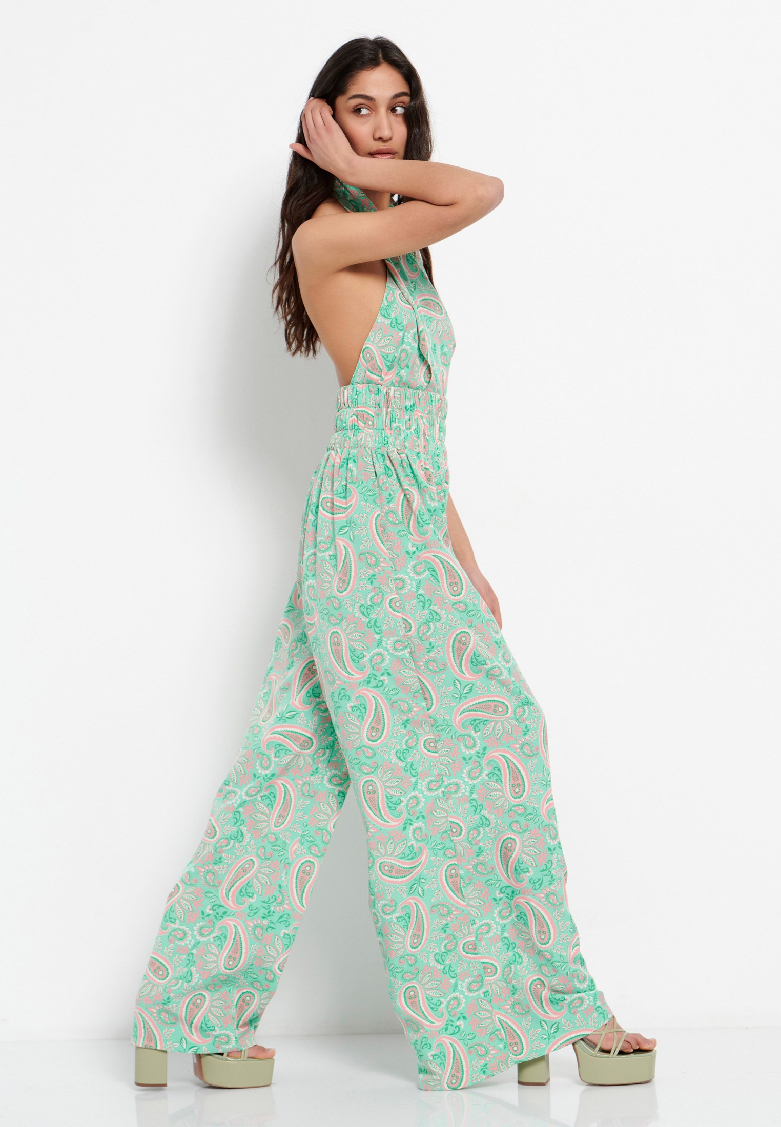 Women's Trousers Funky Buddha Green