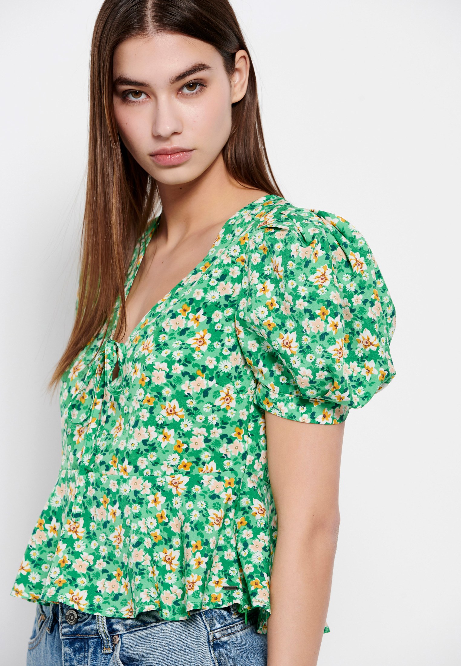 Women's Blouses Funky Buddha Green