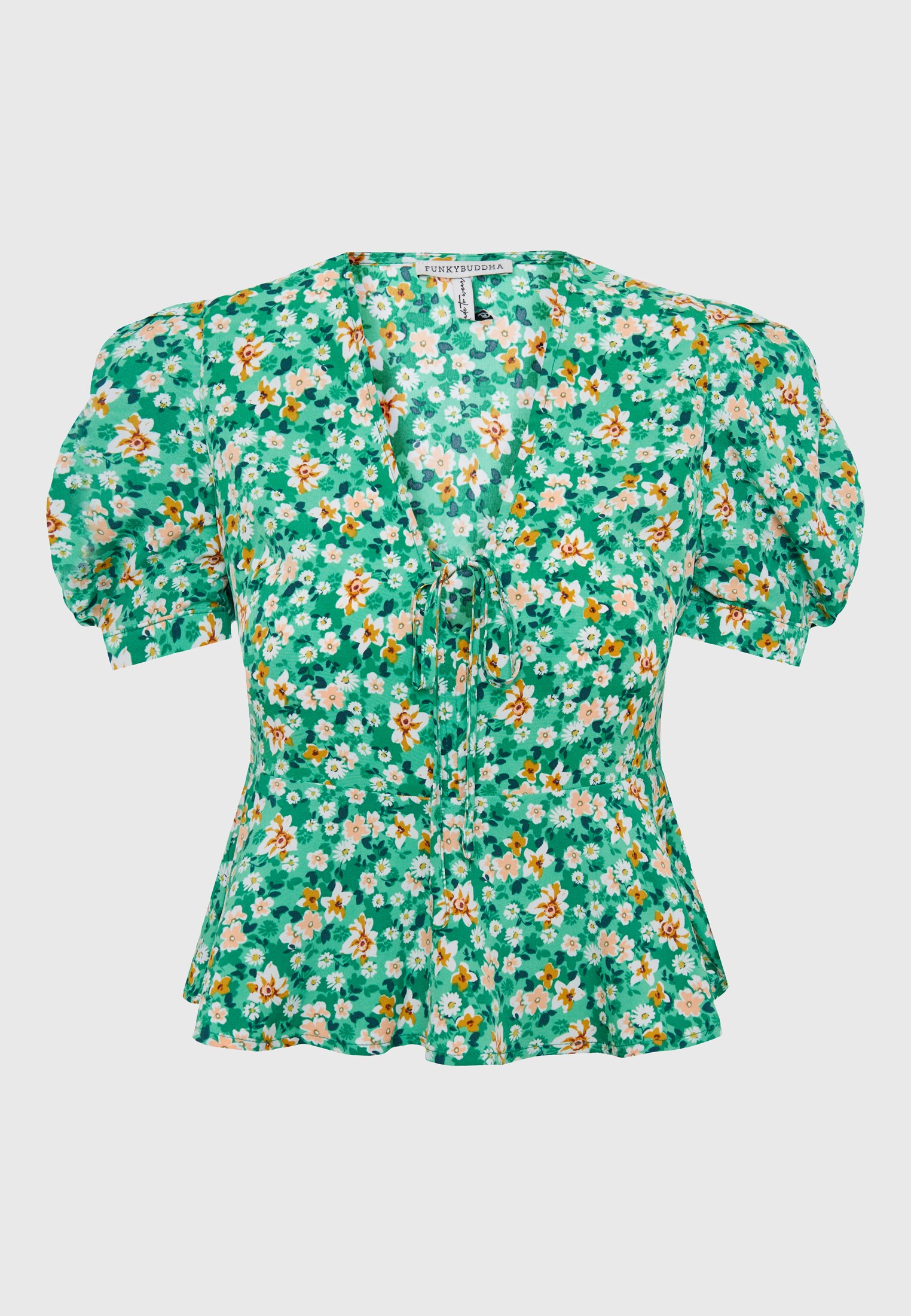 Women's Blouses Funky Buddha Green