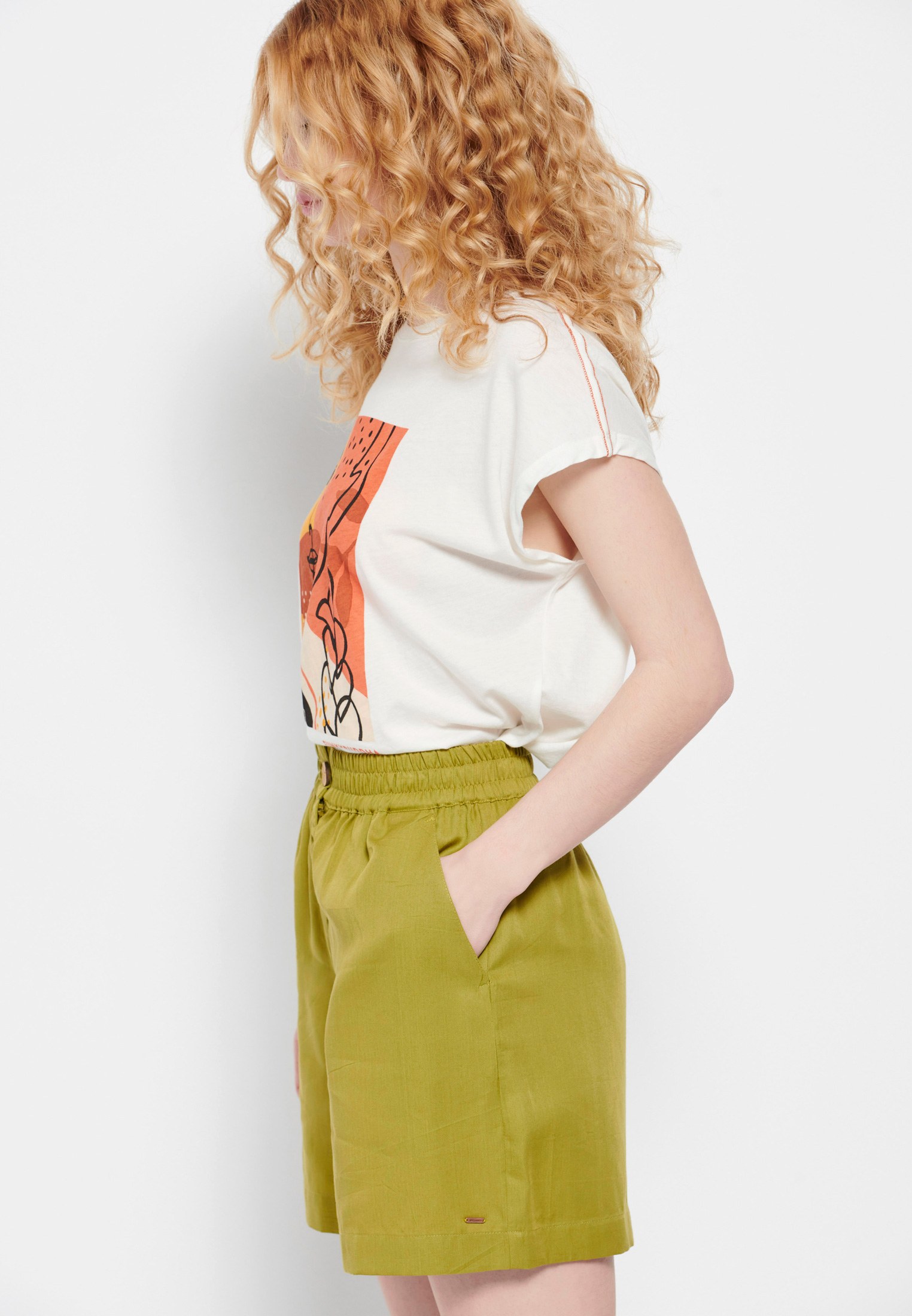 Women's Shorts Funky Buddha Olive