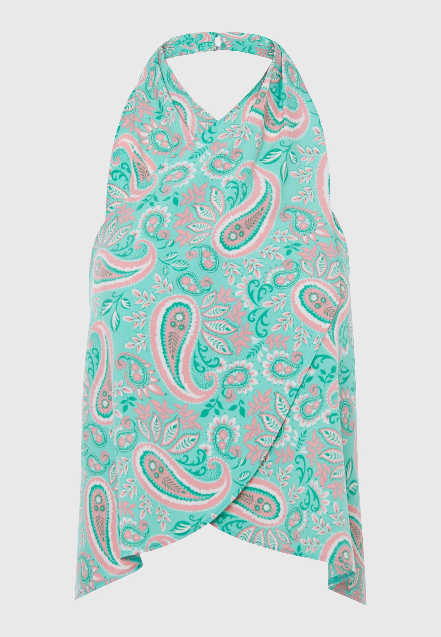 Εμπριμέ halter neck top φωτογραφία