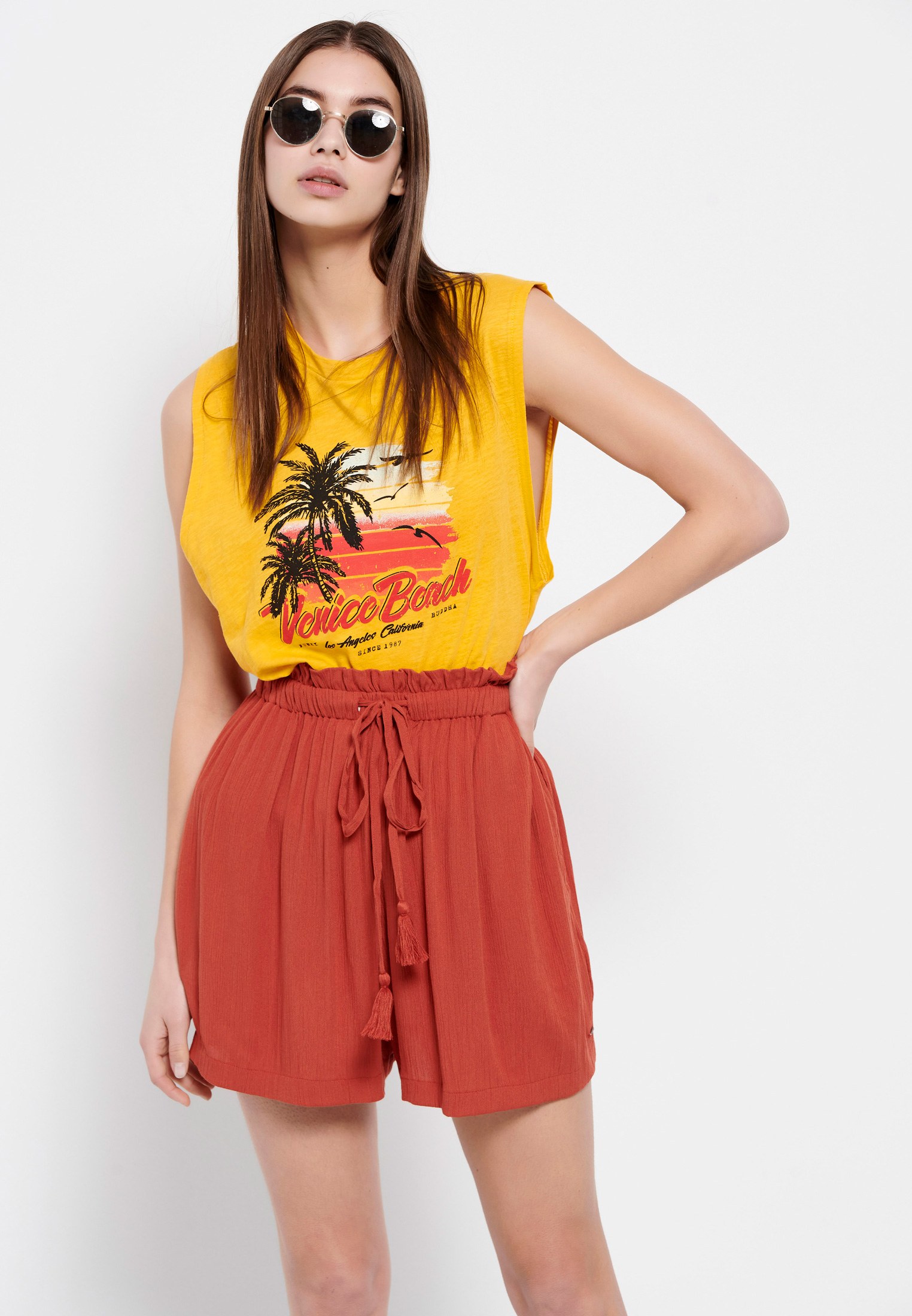 Women's T-Shirts Funky Buddha Yellow