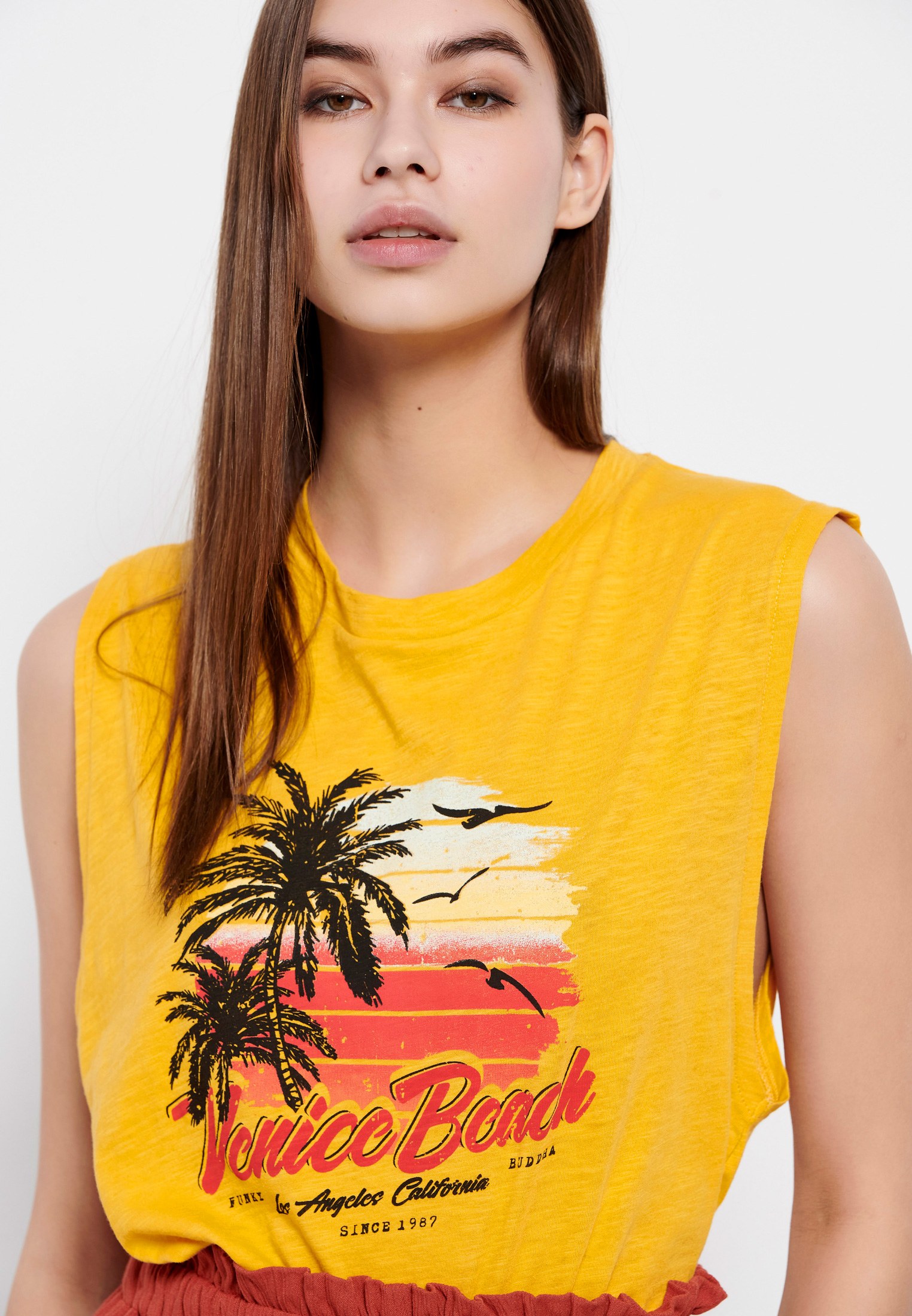 Women's T-Shirts Funky Buddha Yellow