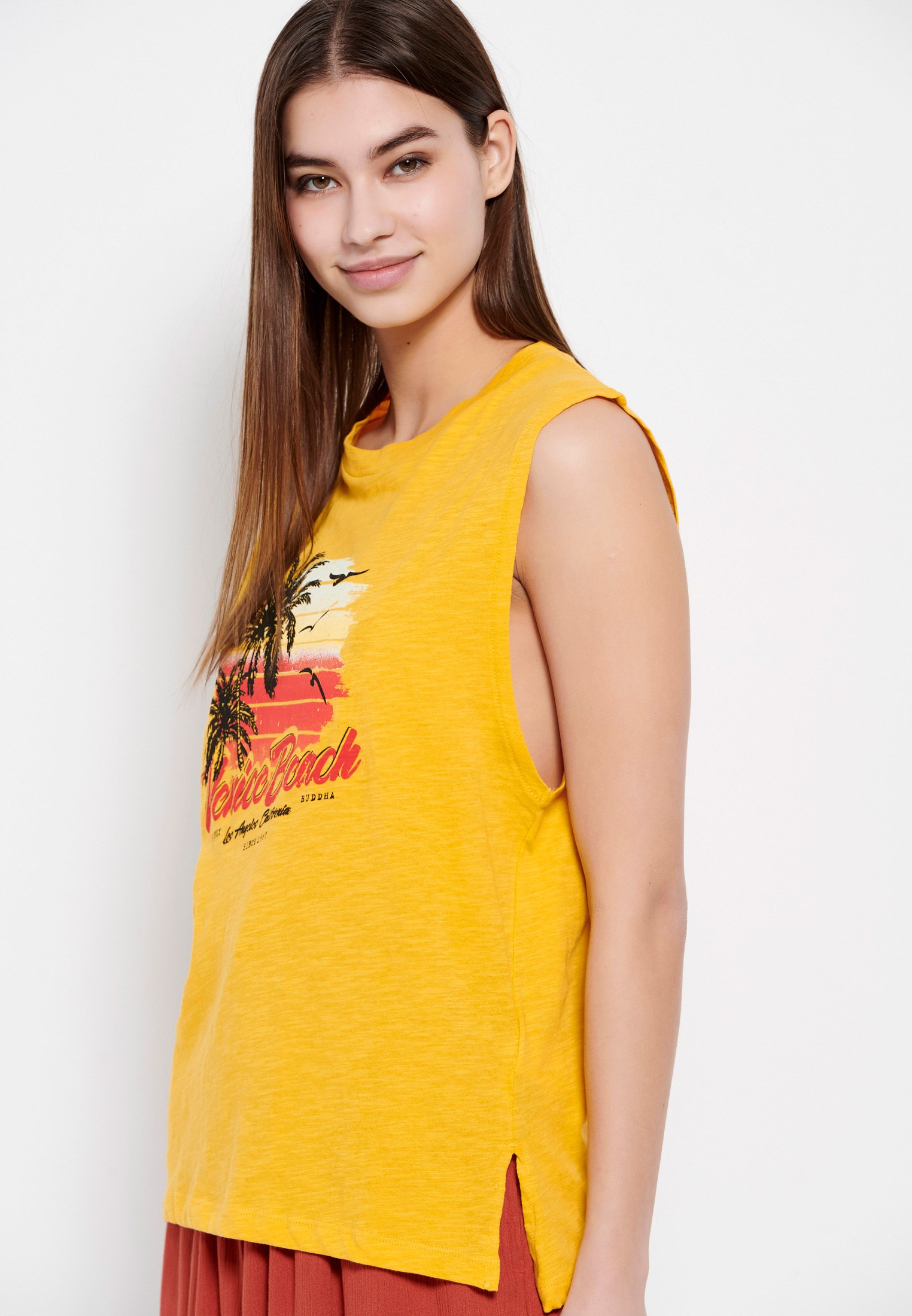 Women's T-Shirts Funky Buddha Yellow