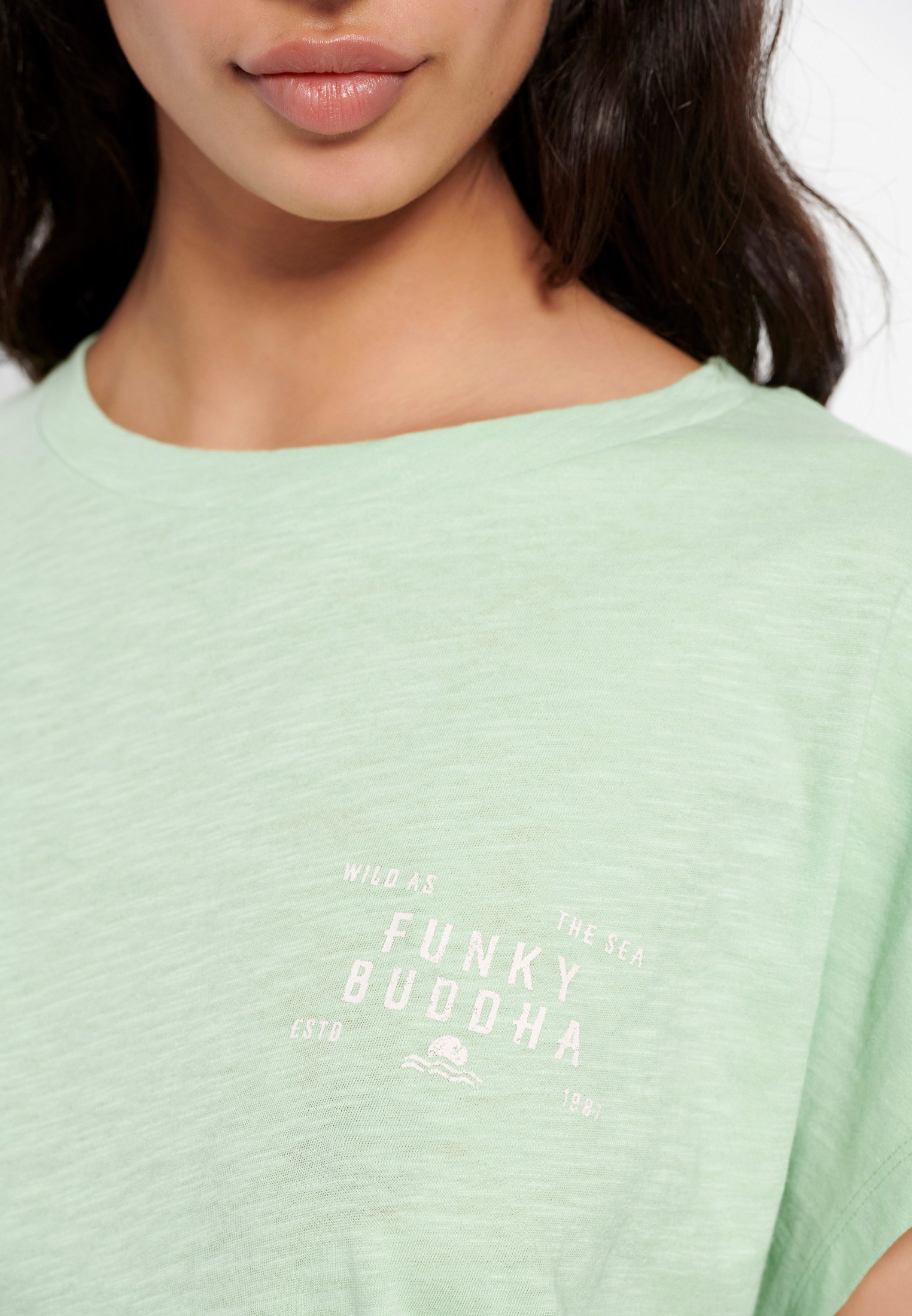 Women's T-Shirts Funky Buddha Green