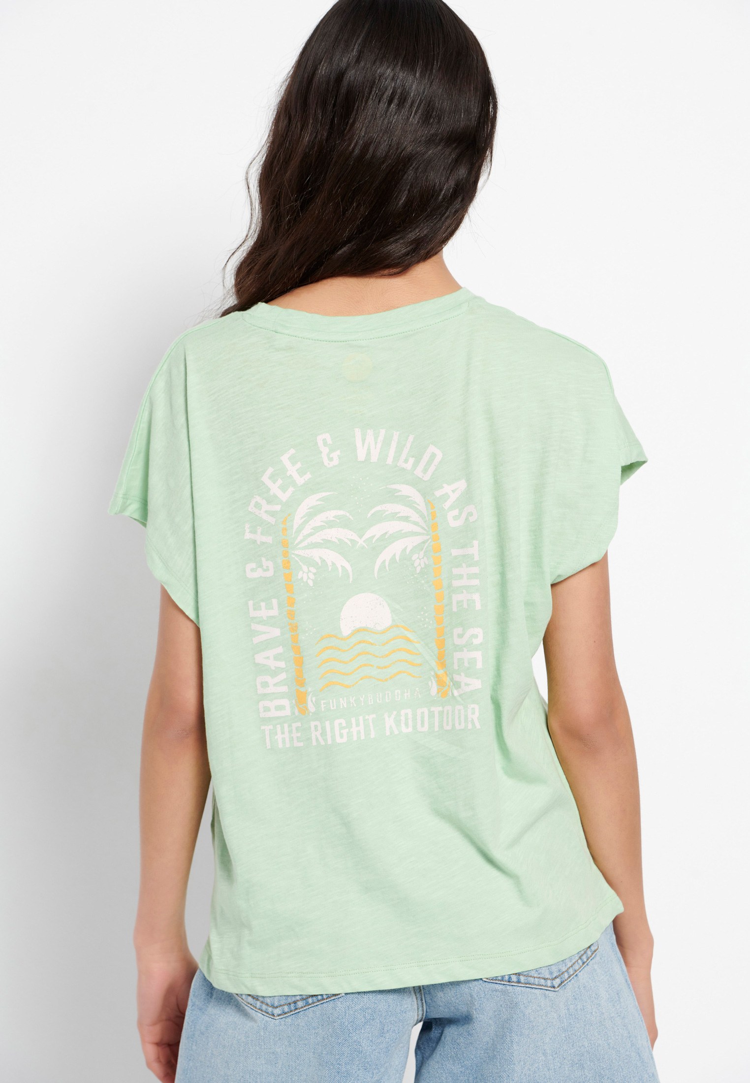 Women's T-Shirts Funky Buddha Green