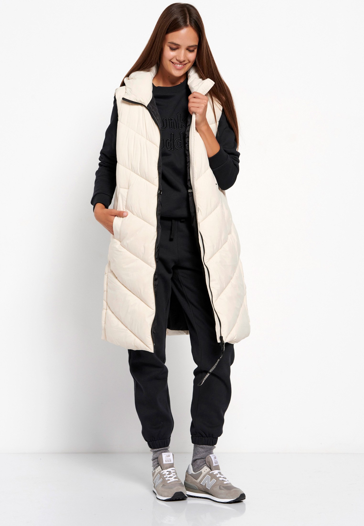 Long fit αμάνικο puffer τζάκετ