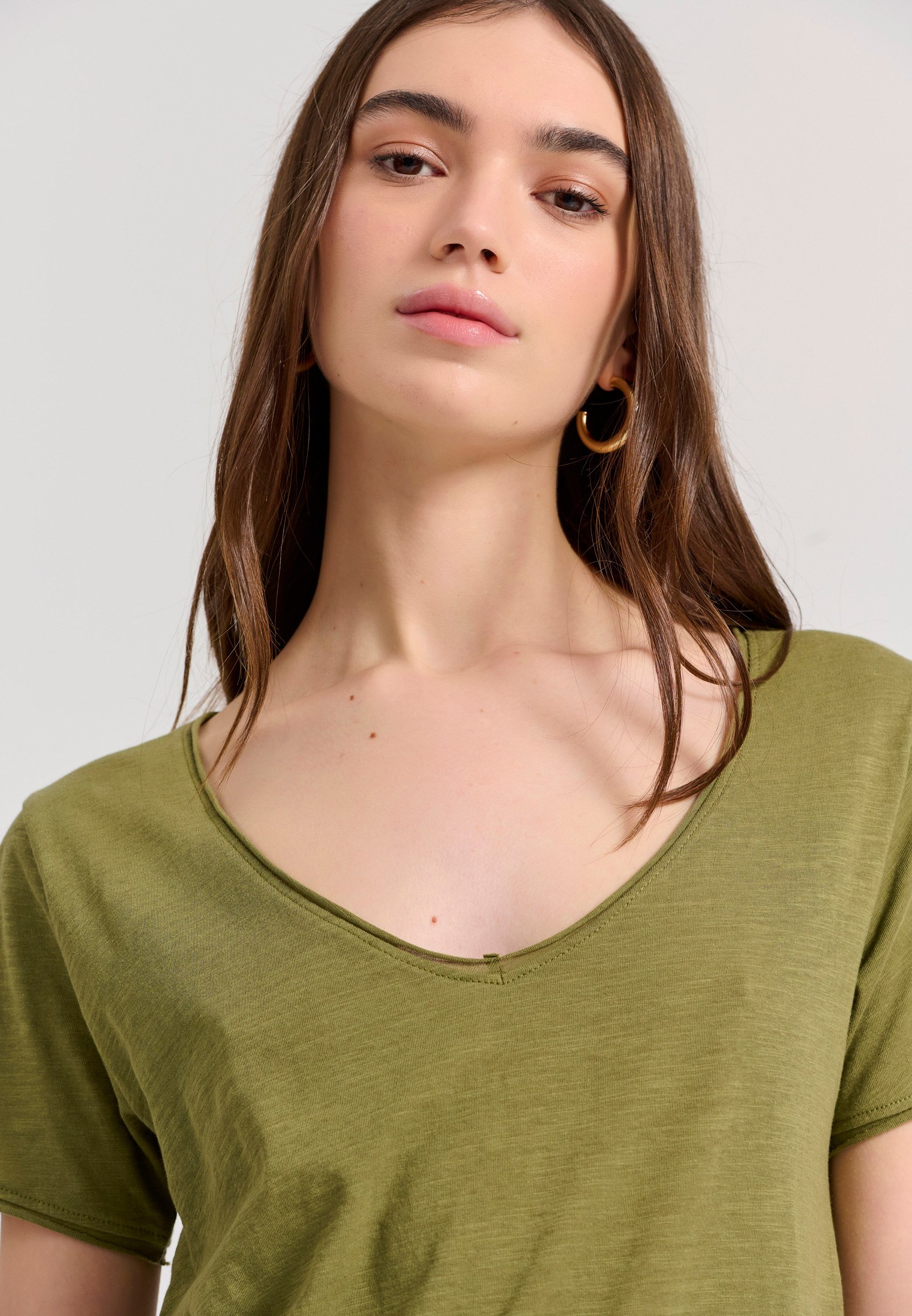 Women's T-Shirts Funky Buddha Olive