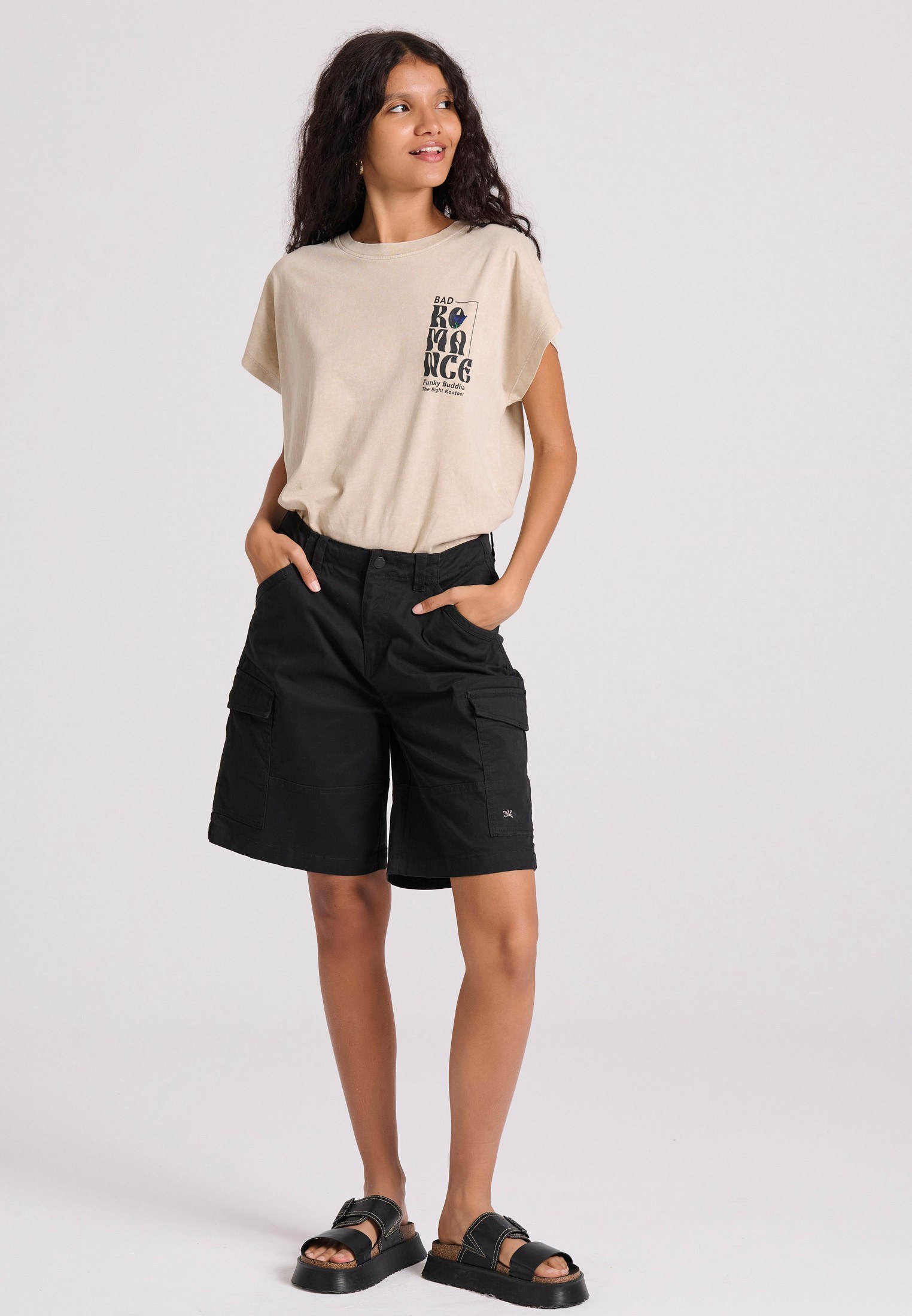 Women's Shorts Funky Buddha Black