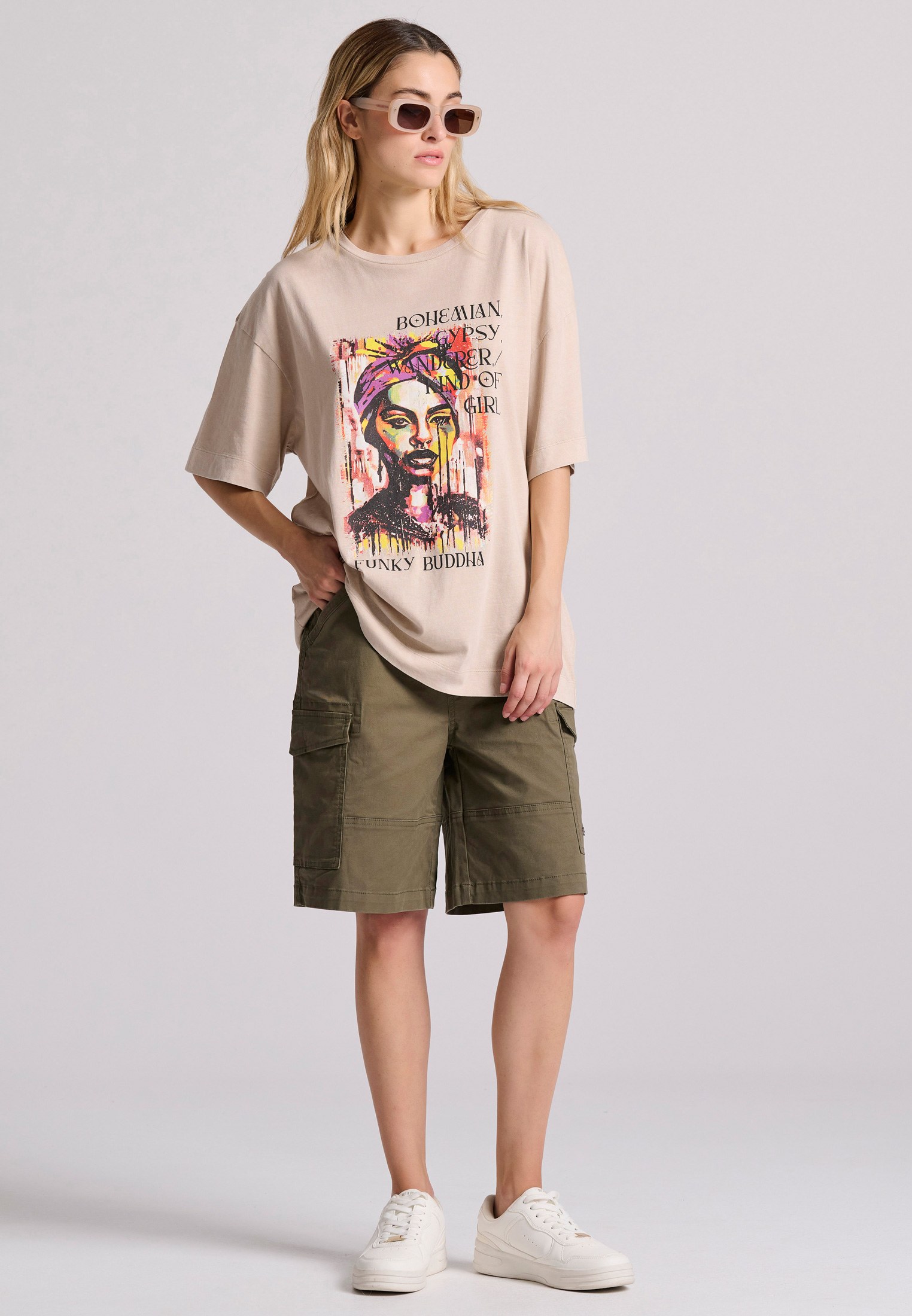 Women's Shorts Funky Buddha Khaki