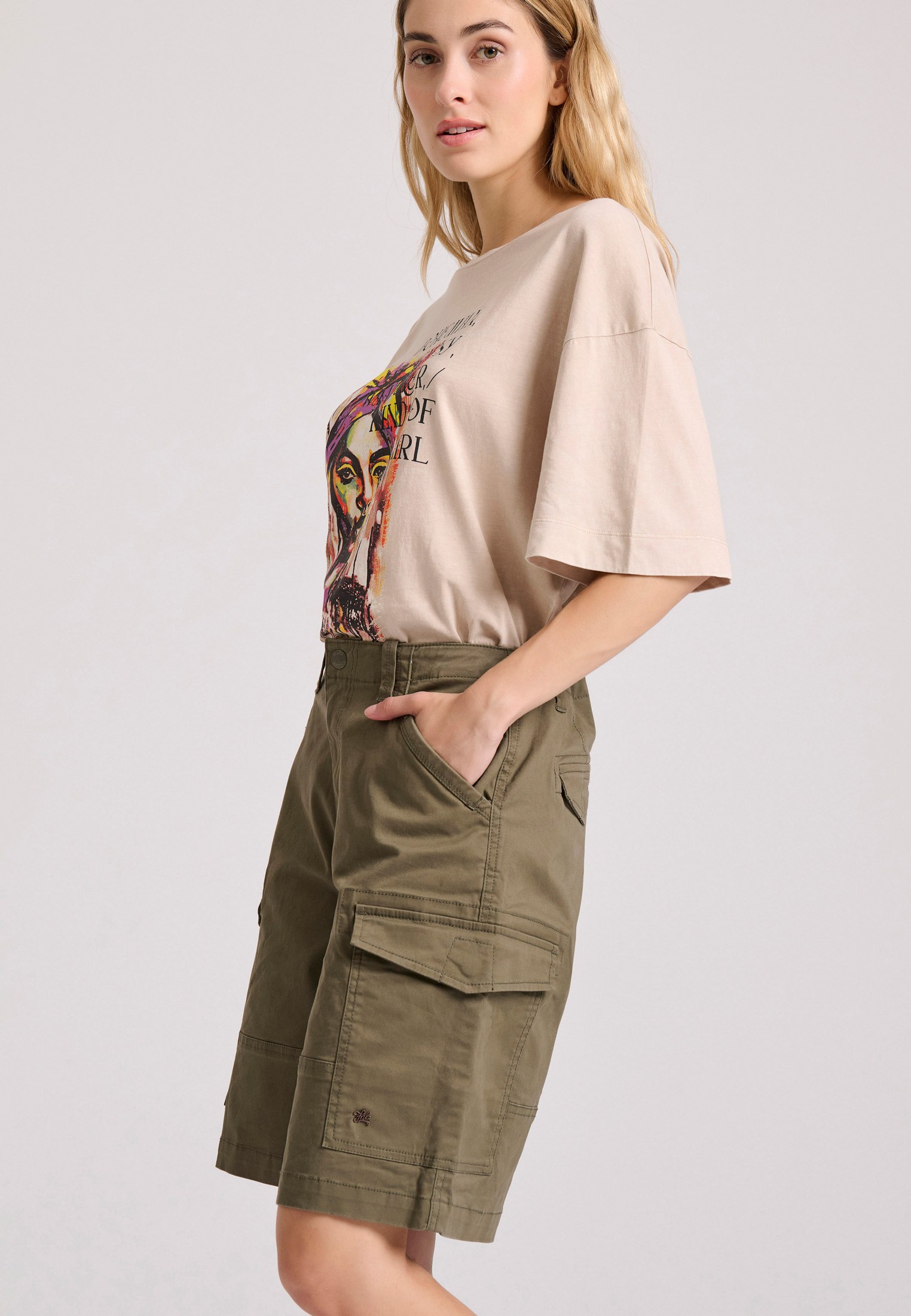 Women's Shorts Funky Buddha Khaki