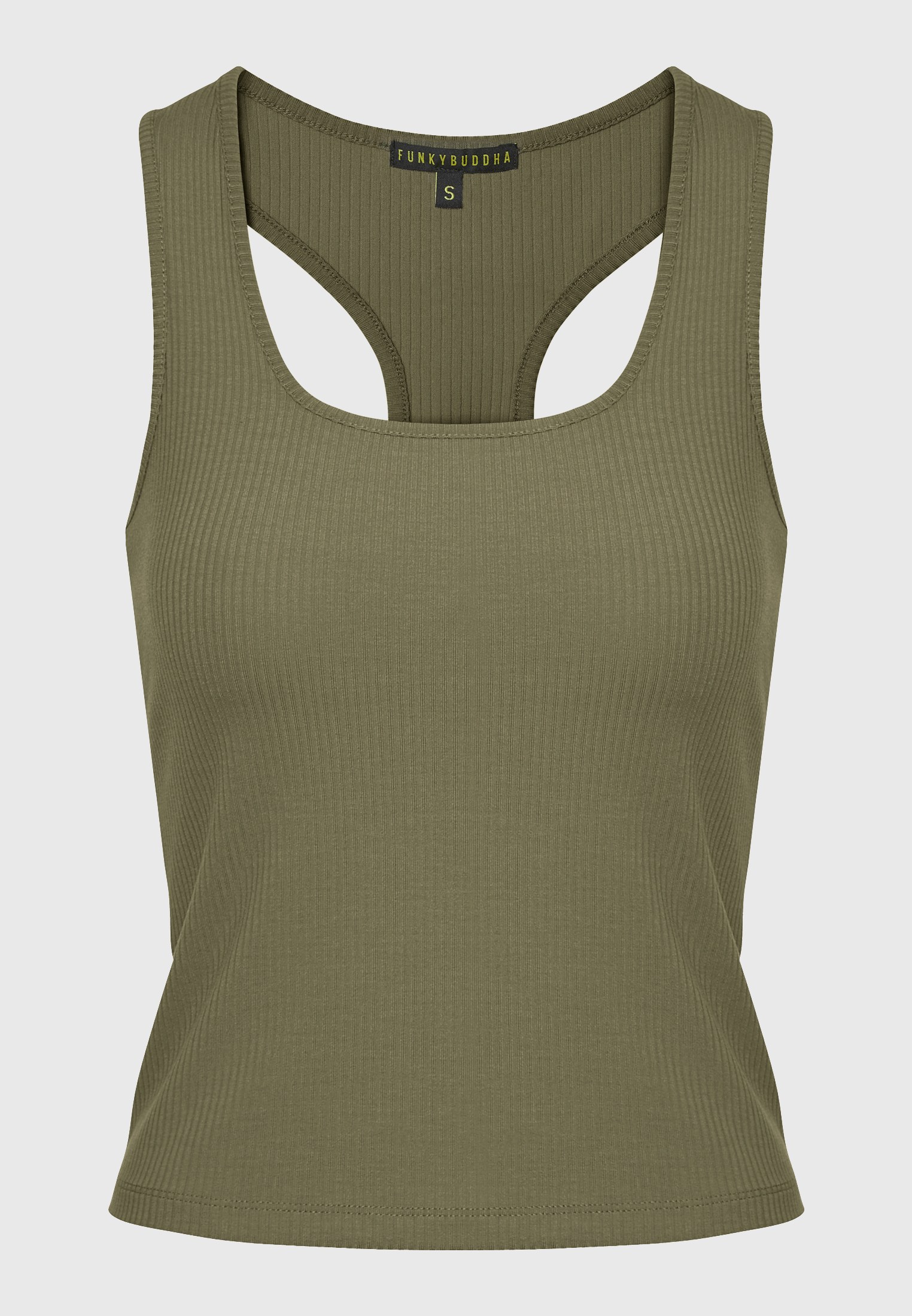Tank top σε rib ύφανση φωτογραφία