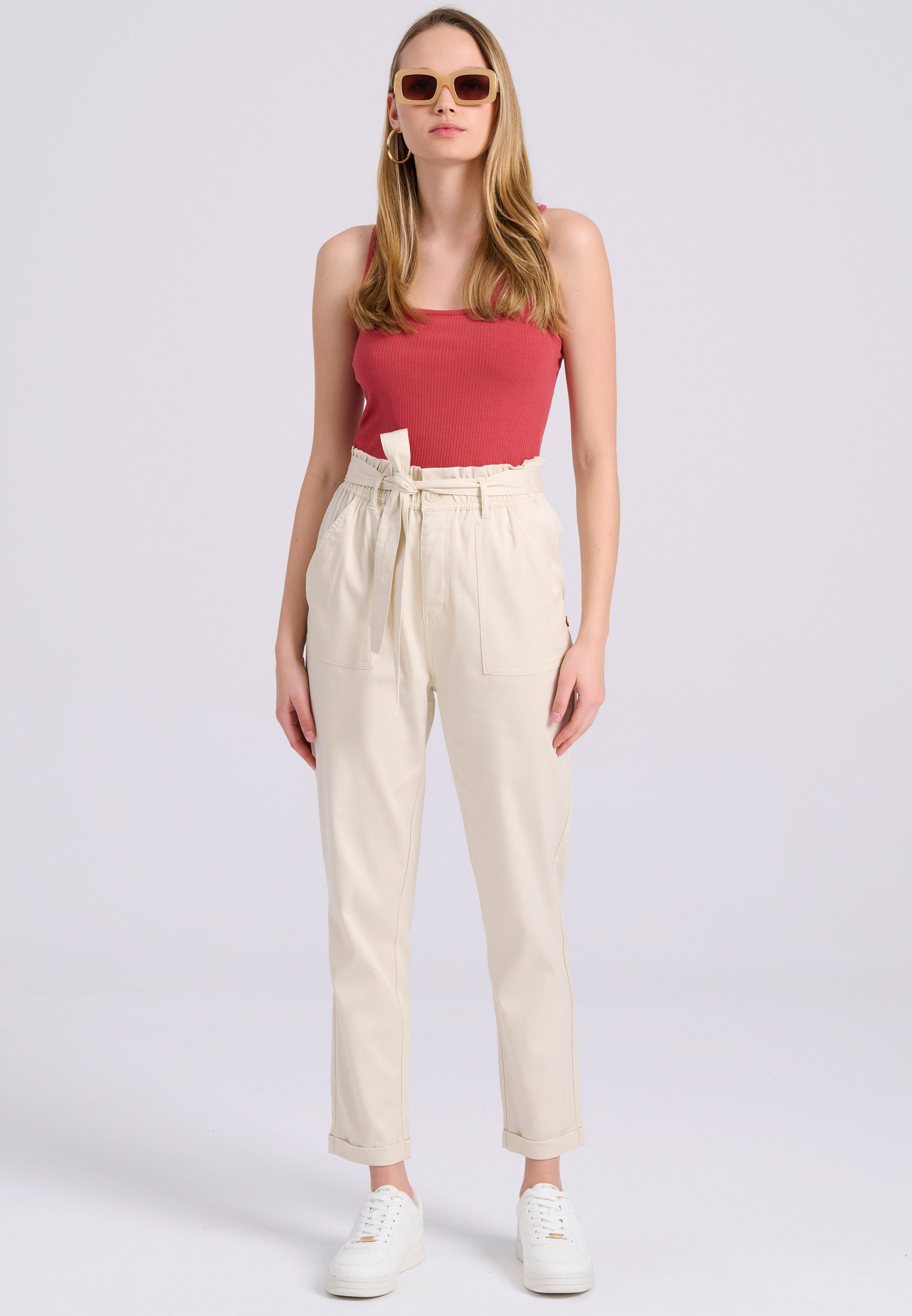 Women's Sleeveless Tops Funky Buddha Red