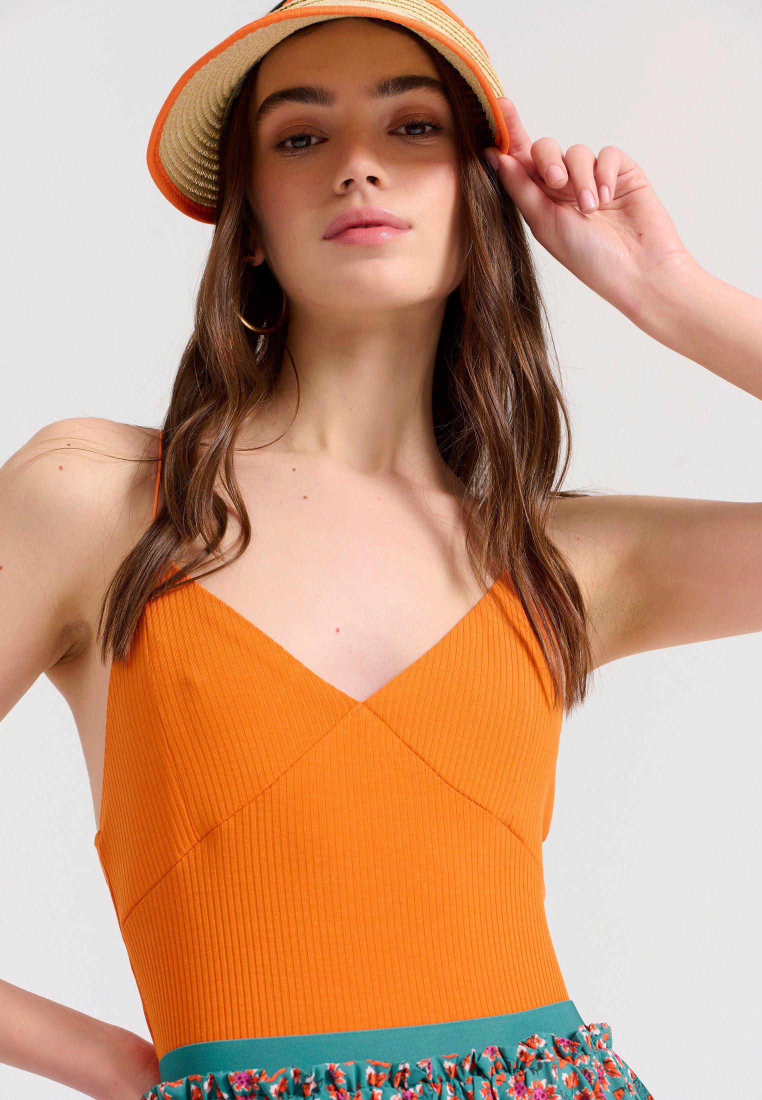 Women's Bodysuits Funky Buddha Orange