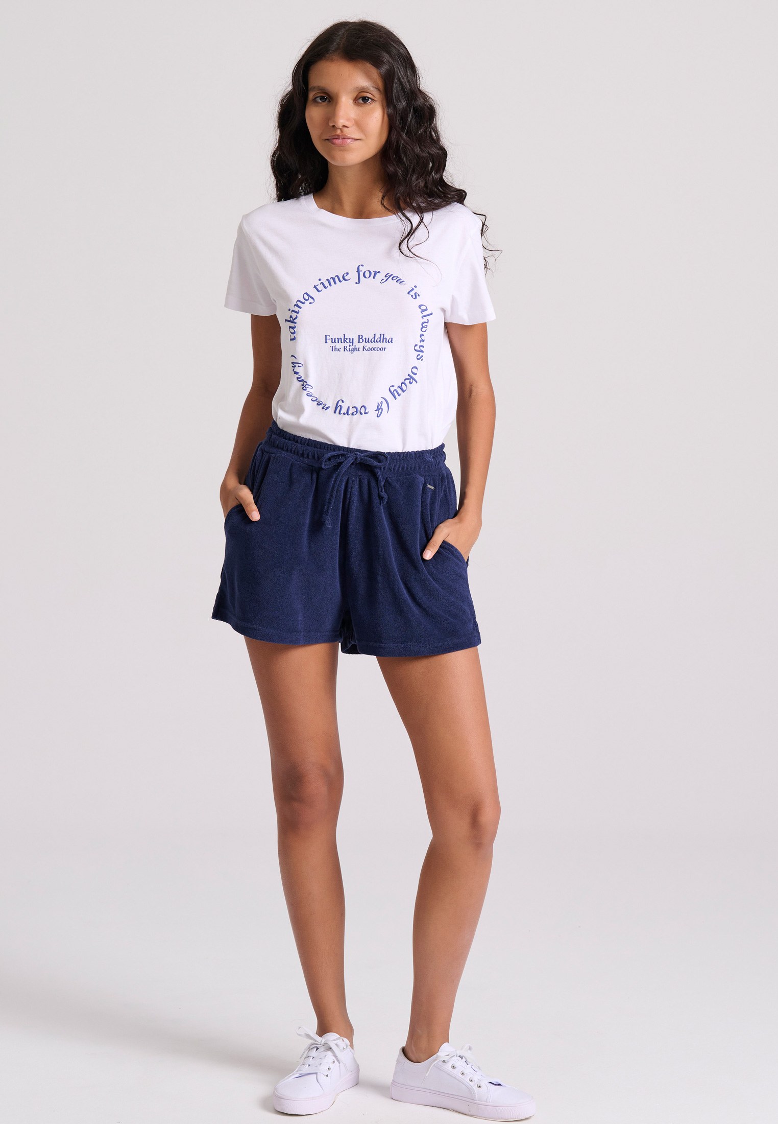 Women's Shorts Funky Buddha Navy