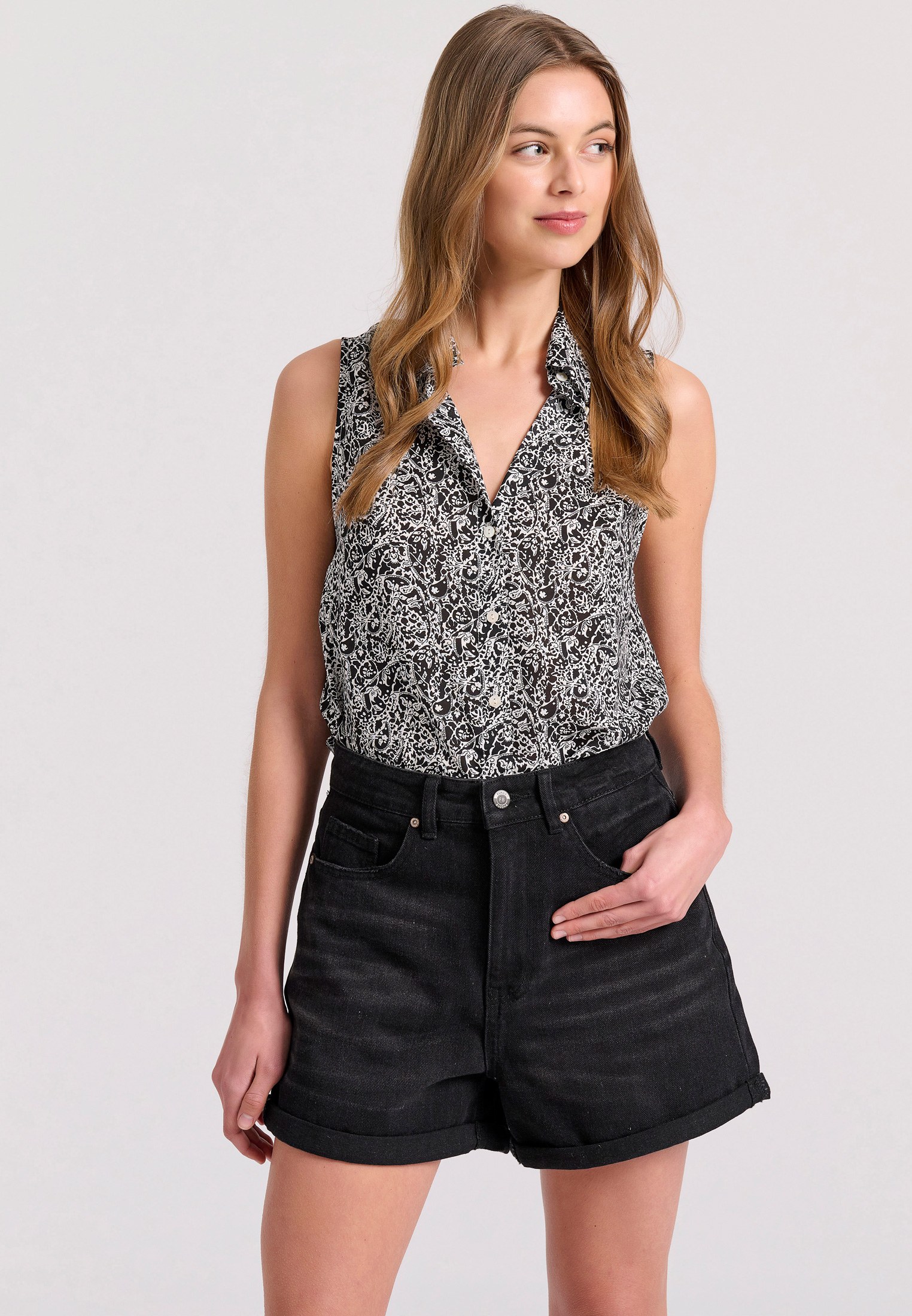 Women's Shirts Funky Buddha Black