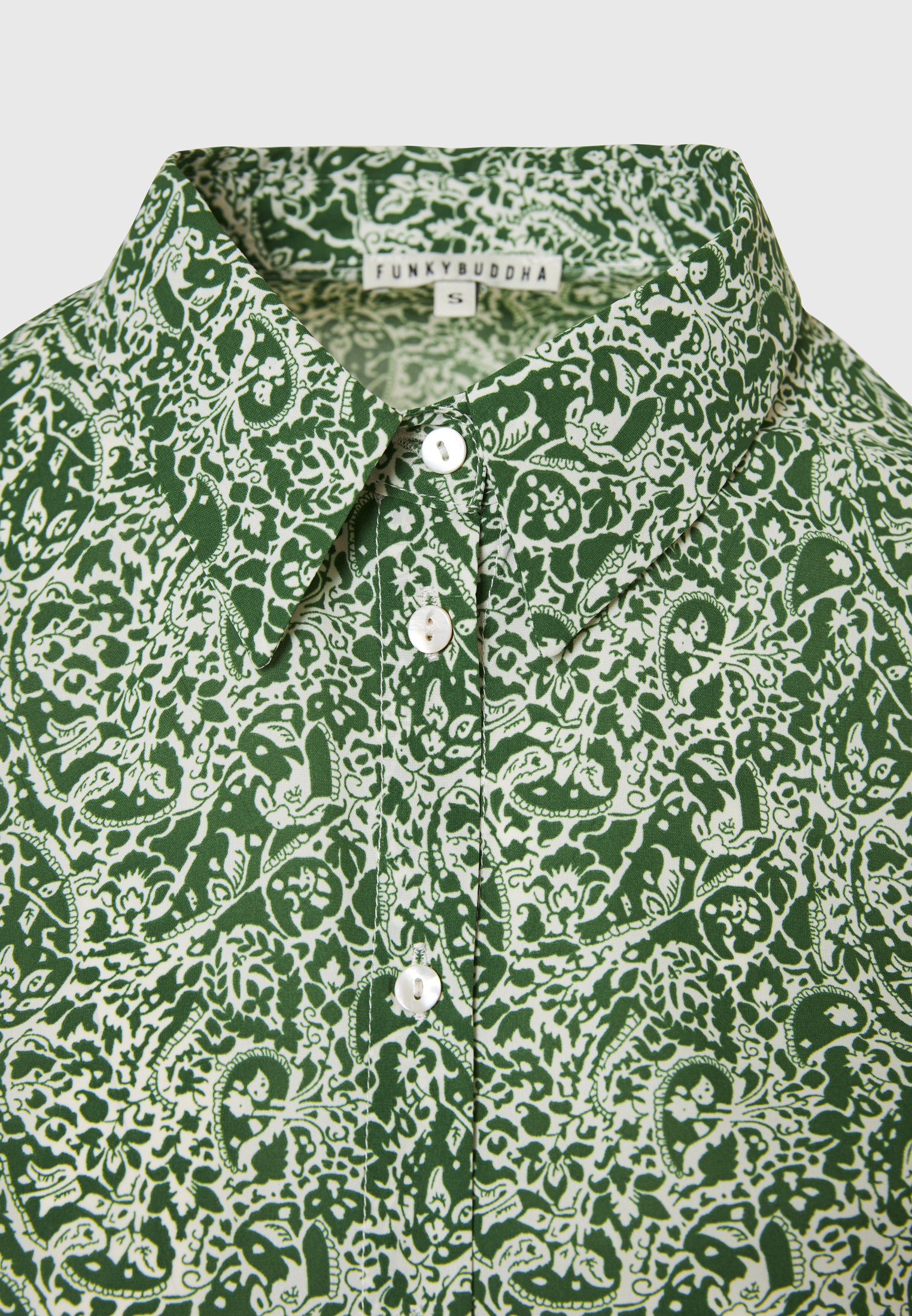 Women's Shirts Funky Buddha Green