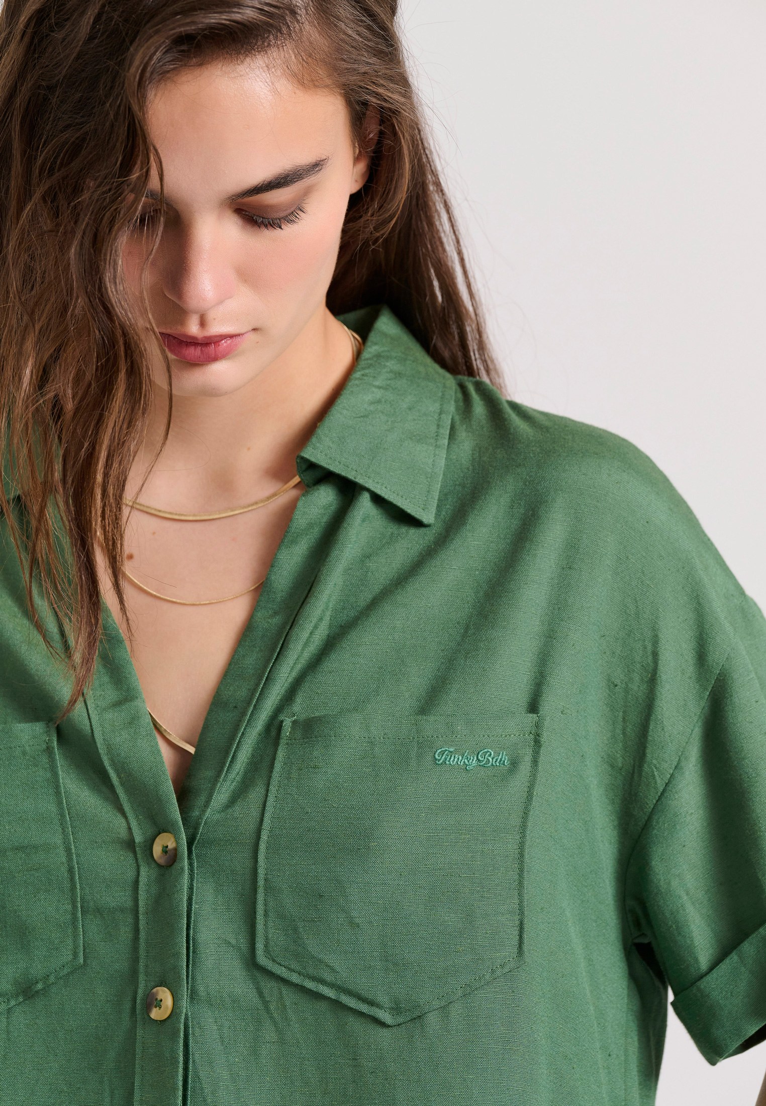 Women's Shirts Funky Buddha Green