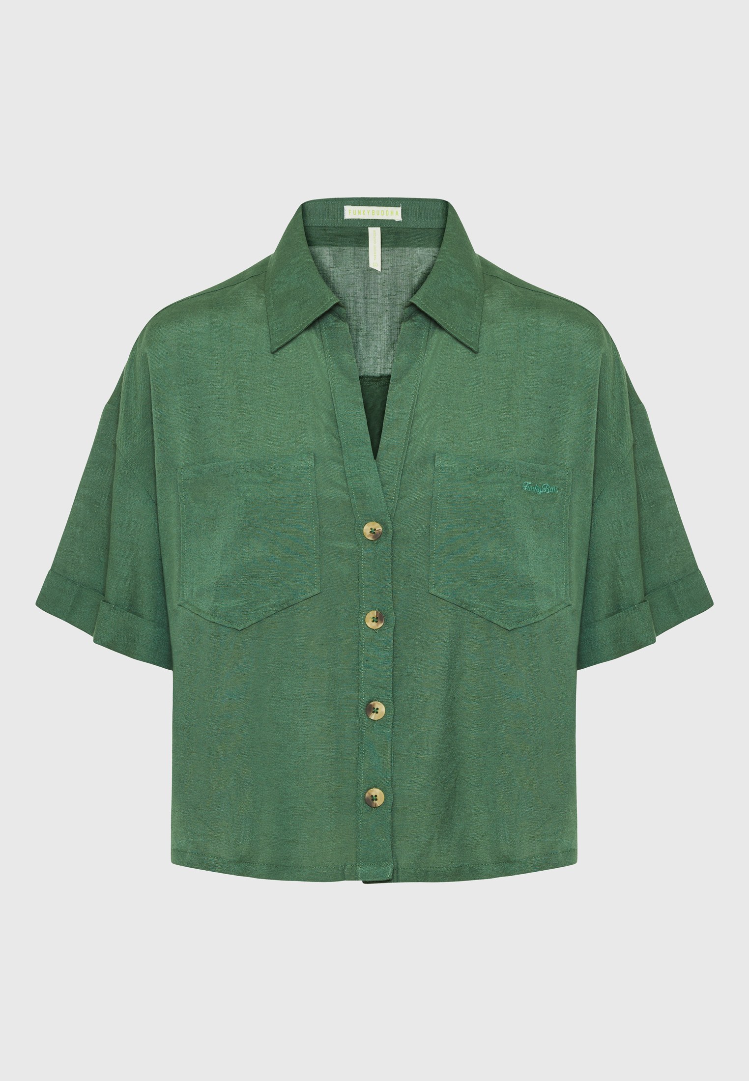 Women's Shirts Funky Buddha Green