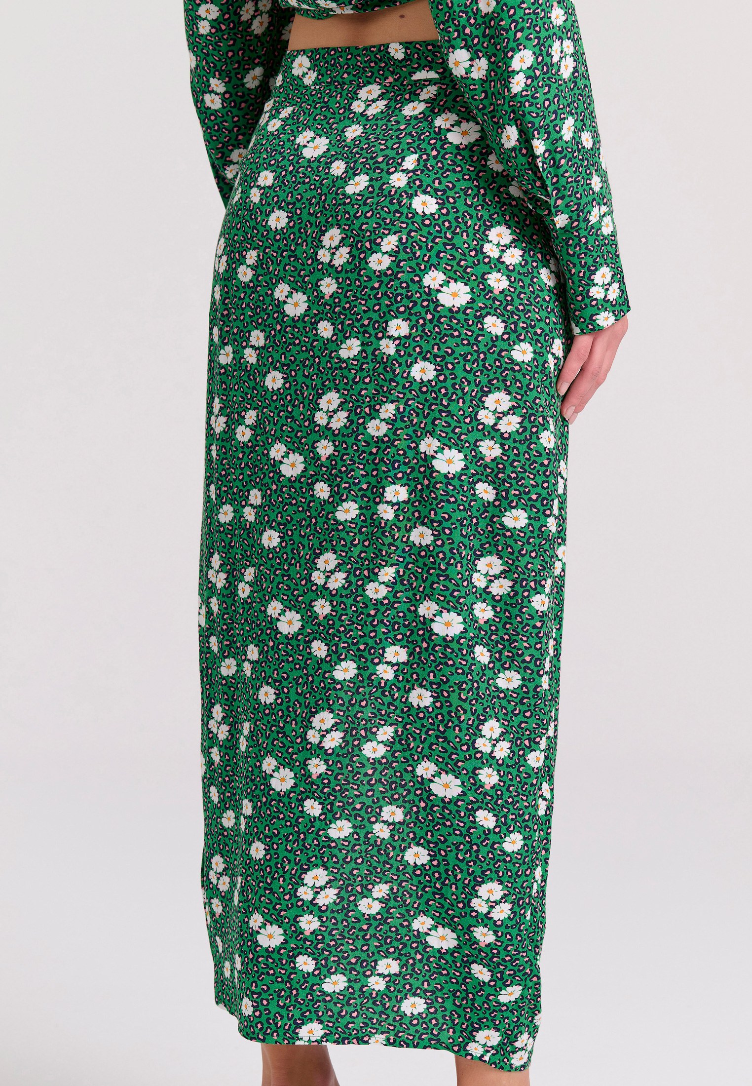 Women's Midi Skirts Funky Buddha Green