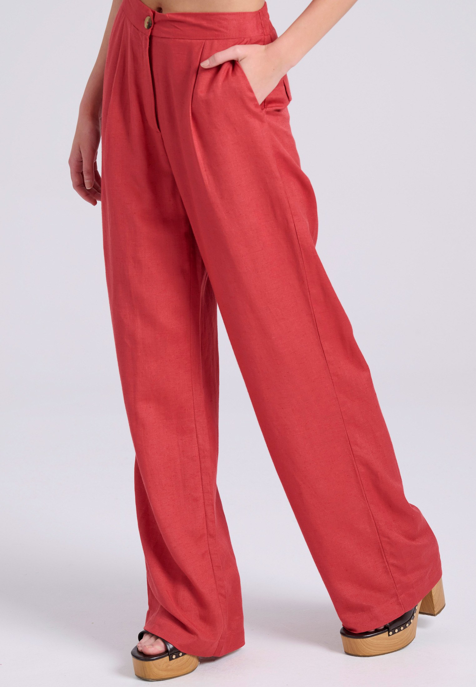 Women's Trousers Funky Buddha Red