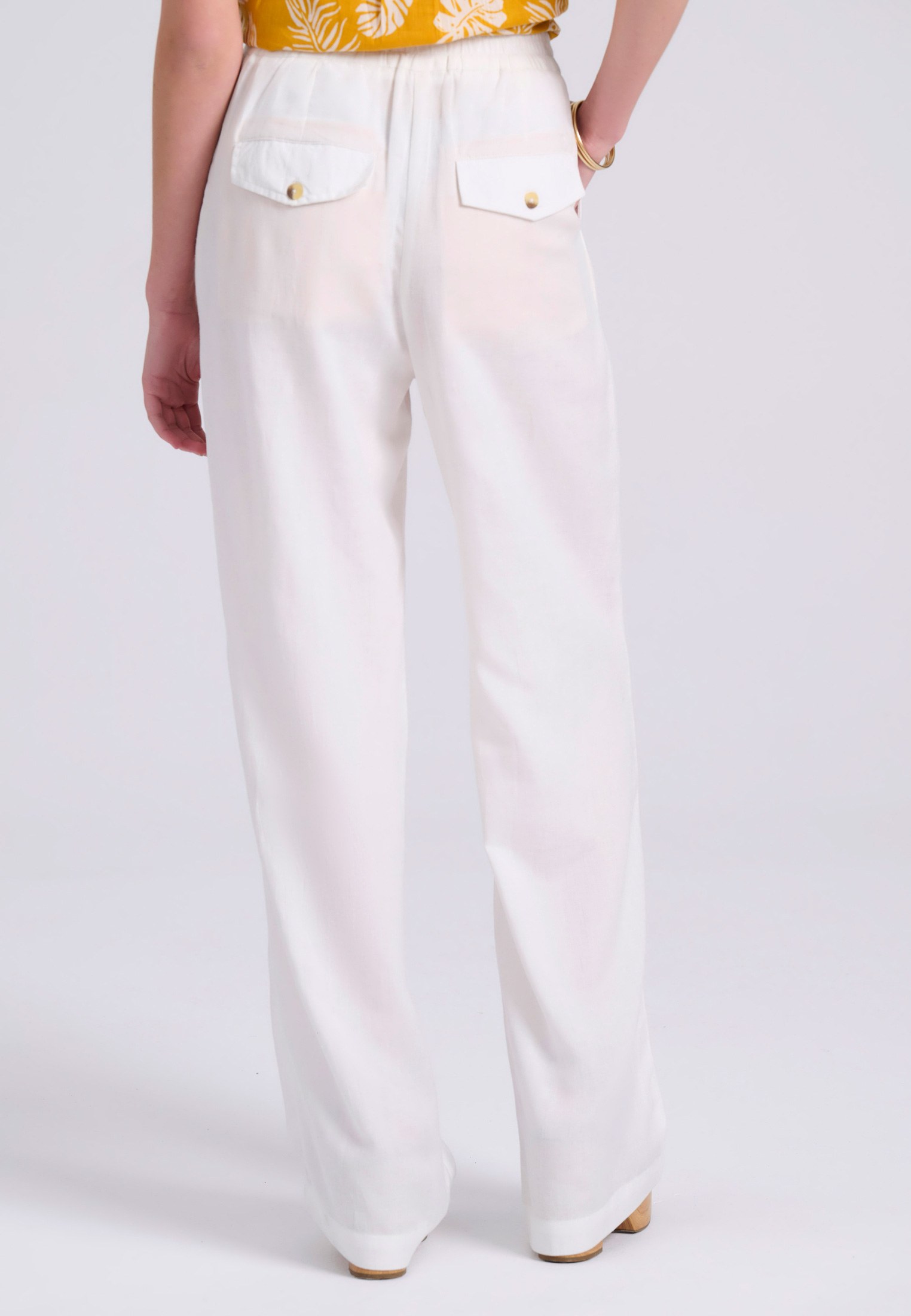Women's Trousers Funky Buddha White