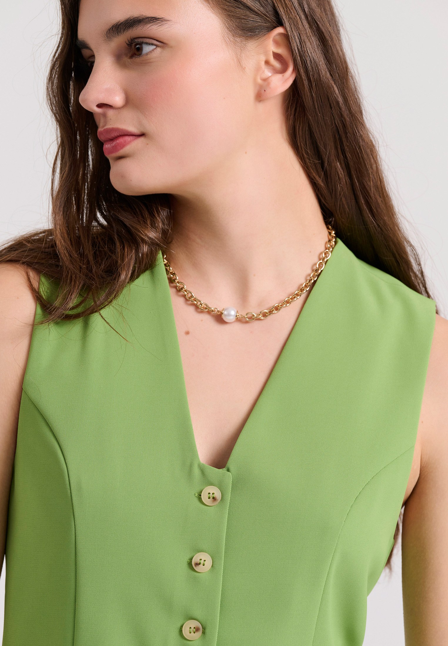 Women's Sleeveless Tops Funky Buddha Green