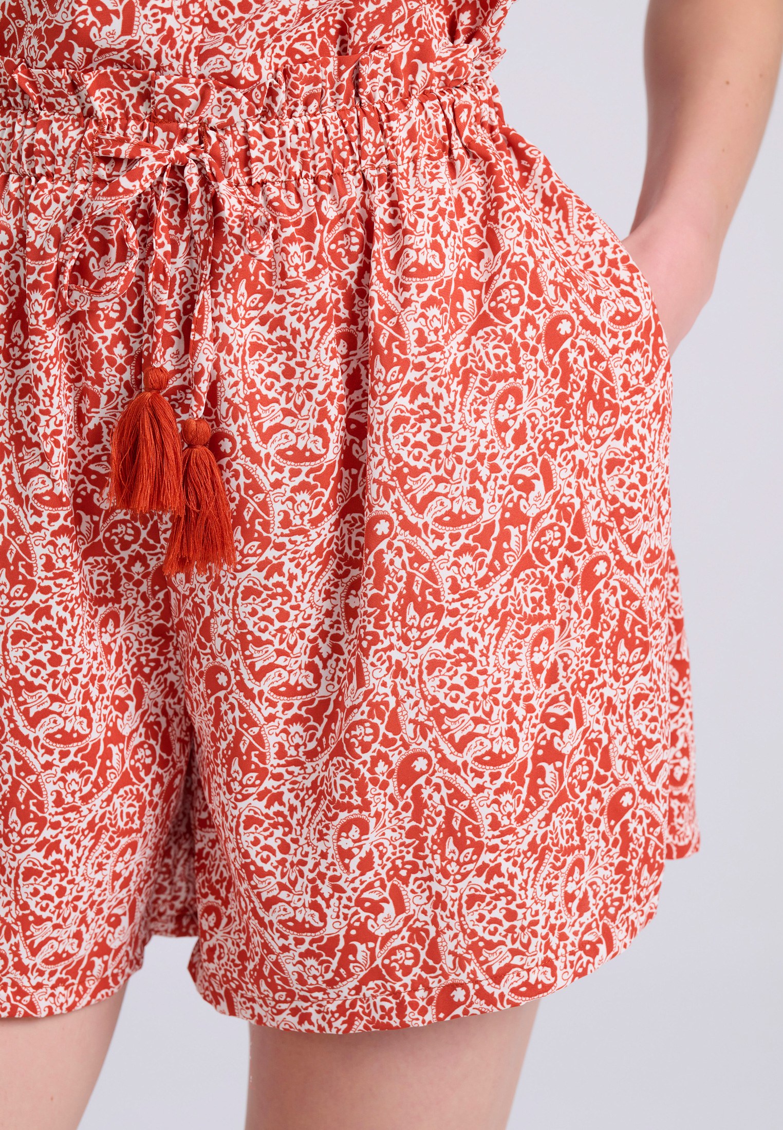 Women's Shorts Funky Buddha Red