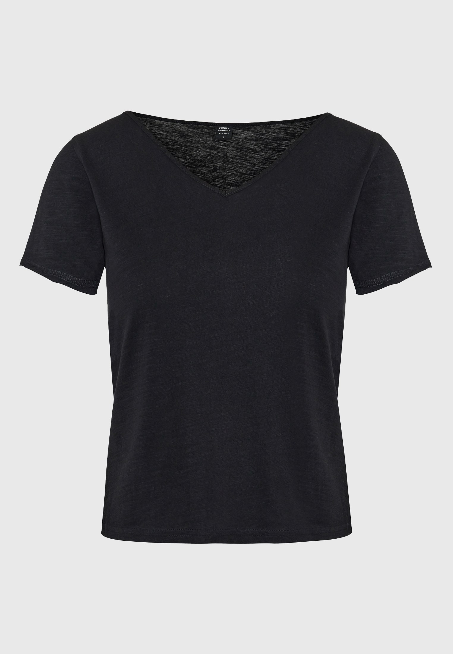 Γυναικείο t-shirt με Funky Buddha τύπωμα στην πλάτη φωτογραφία