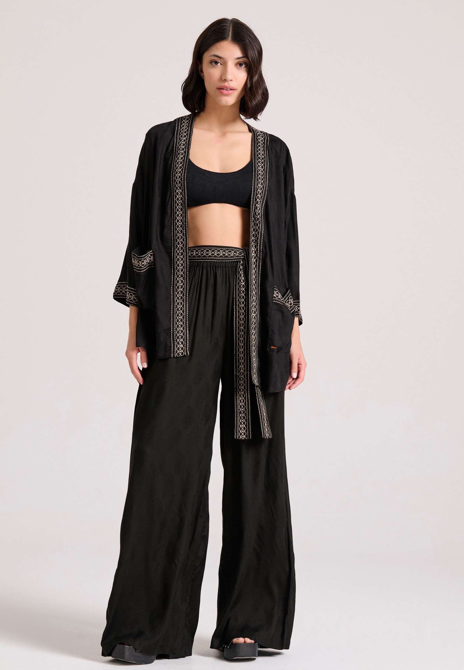 Women's Trousers Funky Buddha Black