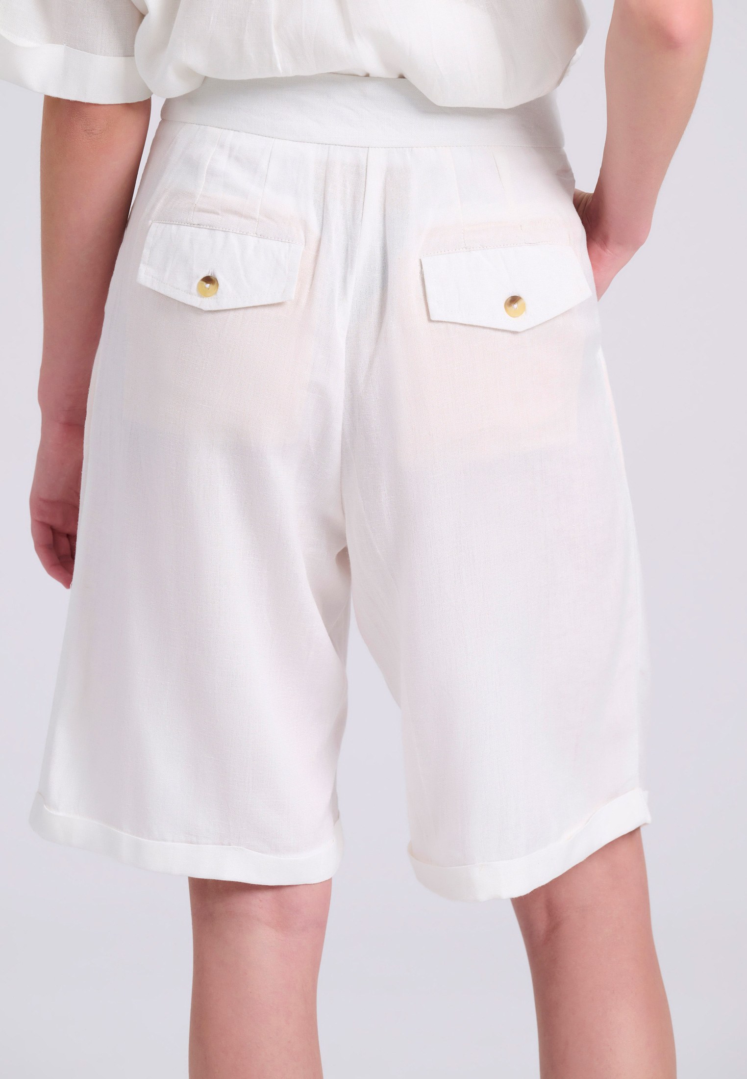 Women's Shorts Funky Buddha White