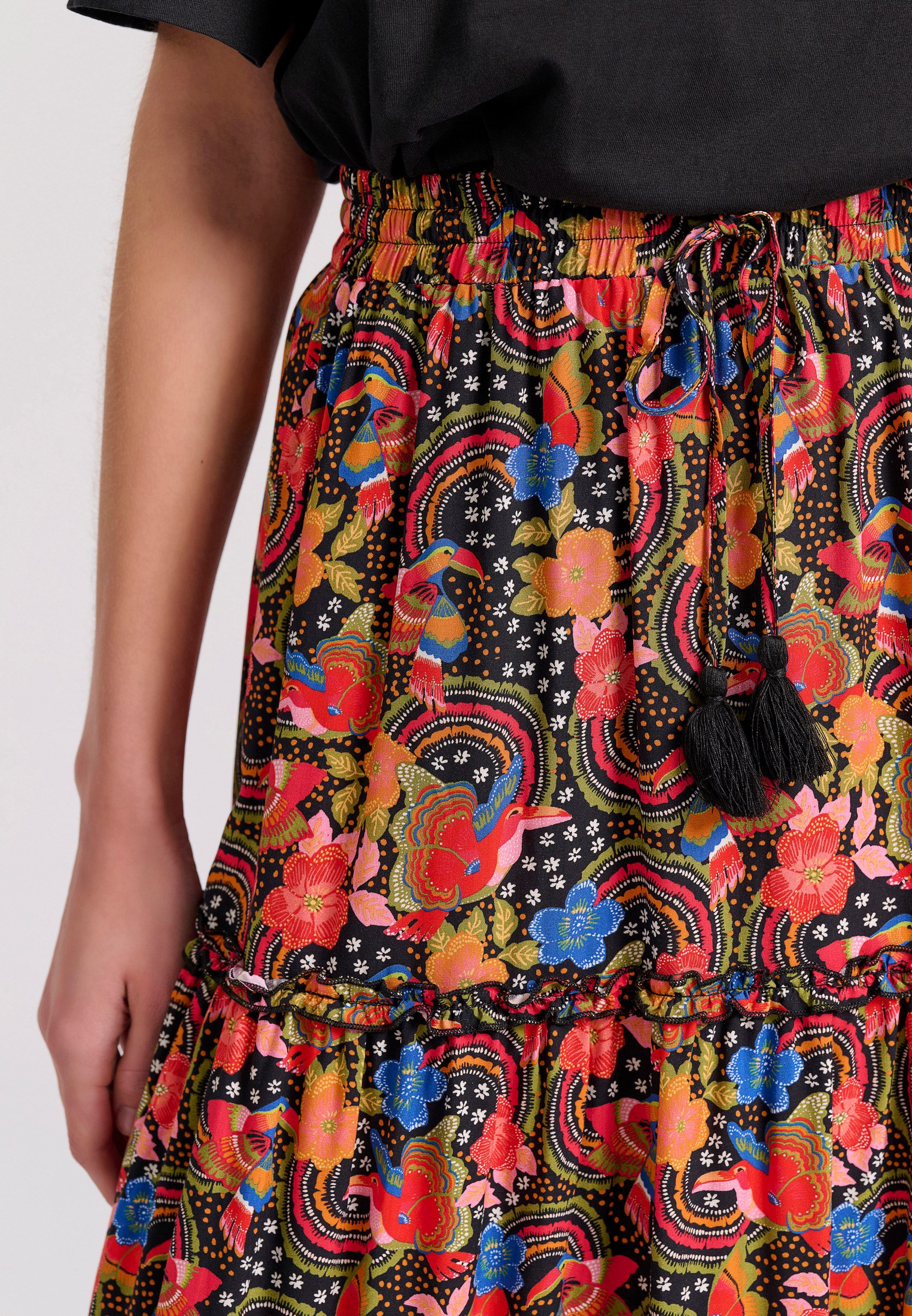 Women's Midi Skirts Funky Buddha Multicolor